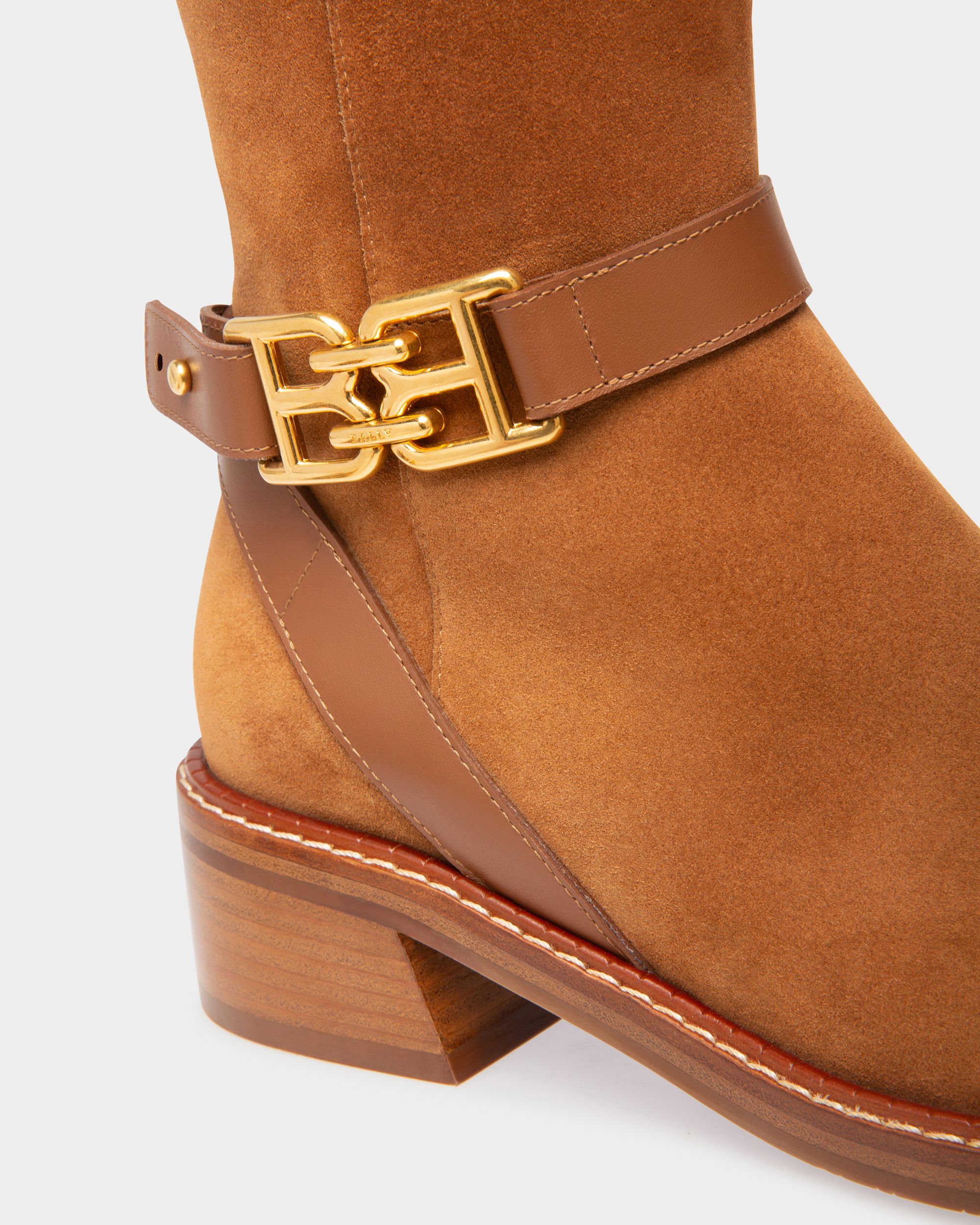 Eloire Bottes Longues En Cuir Marron - Femme - Bally - 05