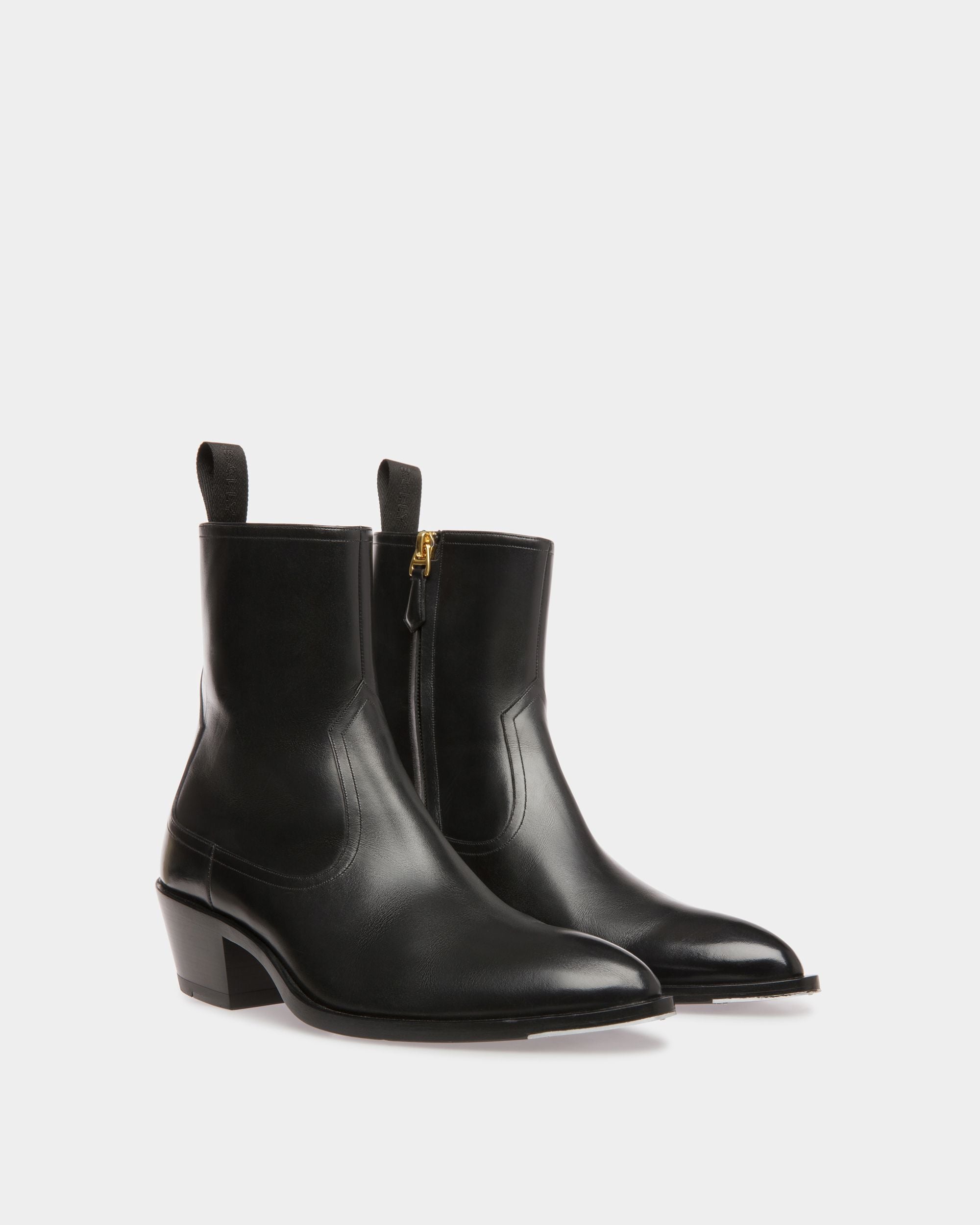 Vegas Stiefelette Aus Leder In Schwarz - Damen - Bally - 03