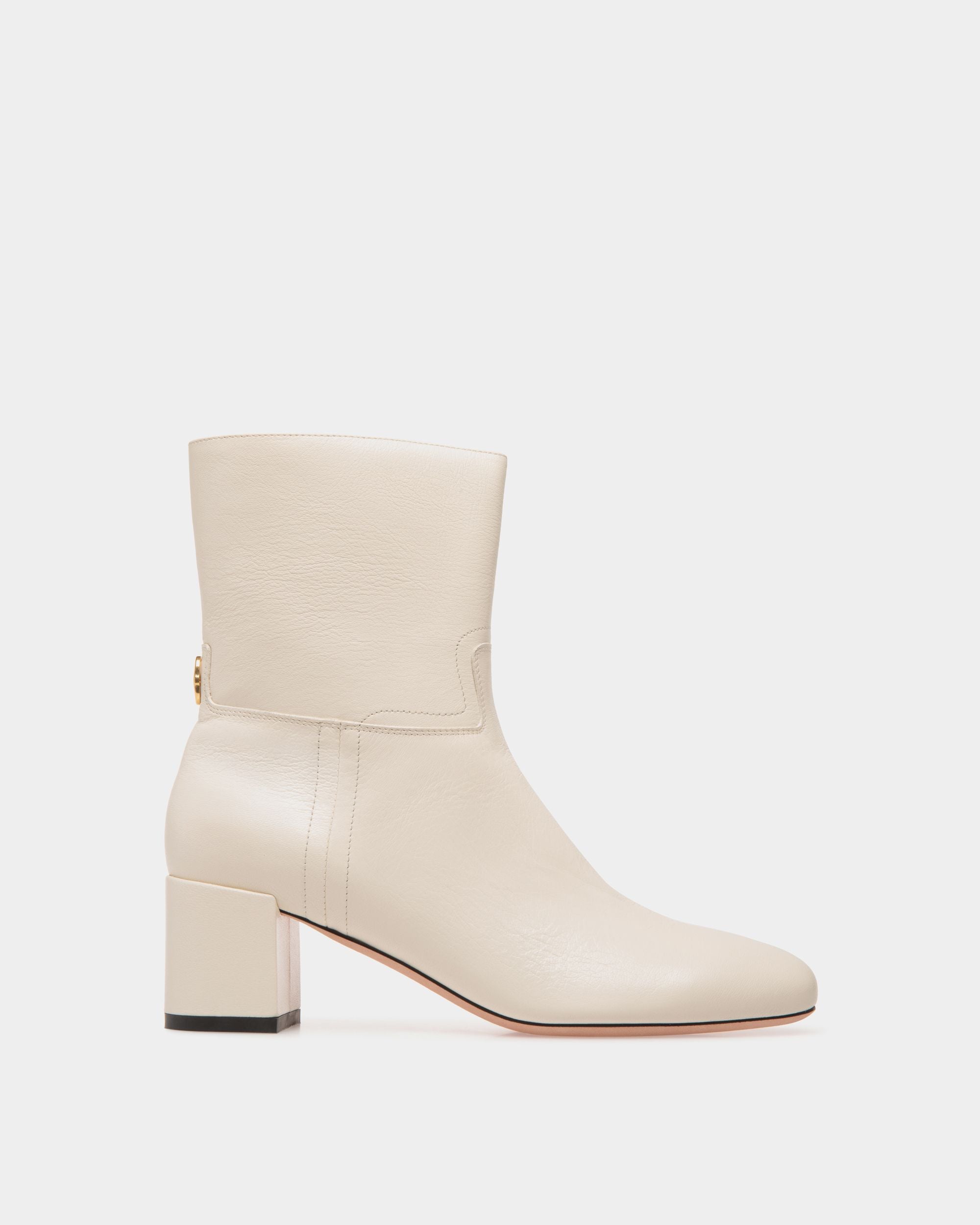 Bootie In White Leather - Damen - Bally - 01