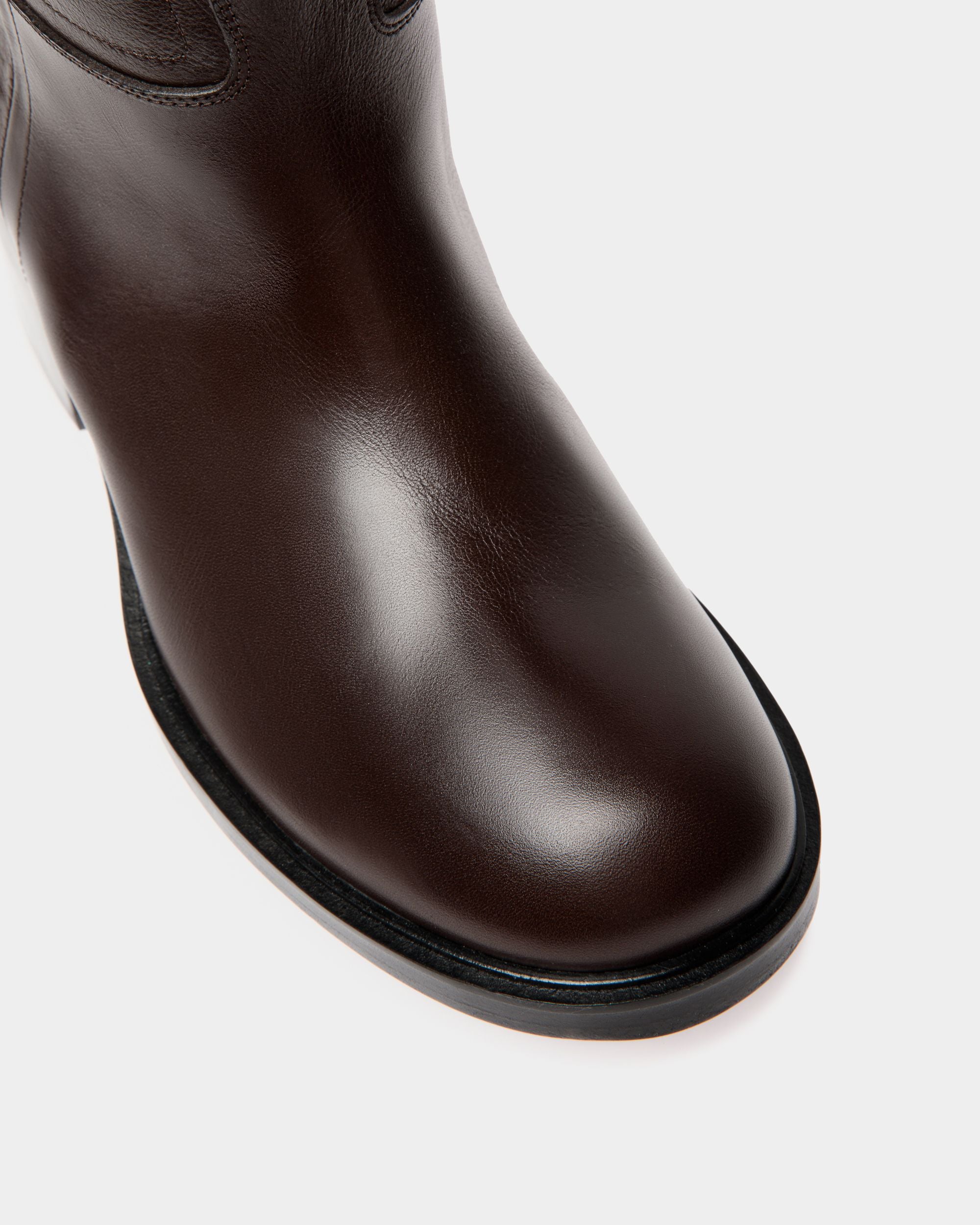 Peggy Boot In Brown Leather - Women's - Bally - 04