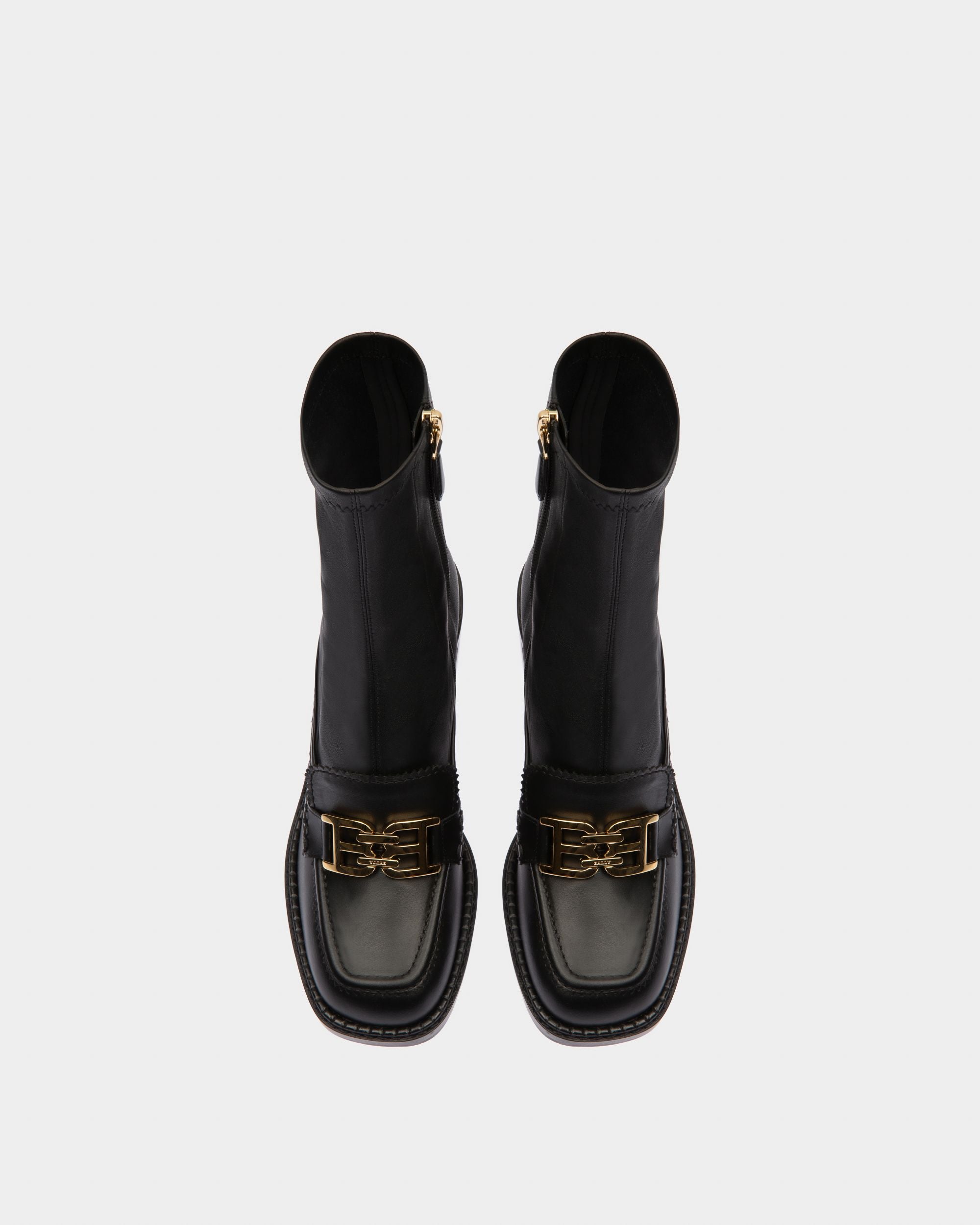 Enzy Stiefeletten Aus Schwarzem Leder - Damen - Bally - 02