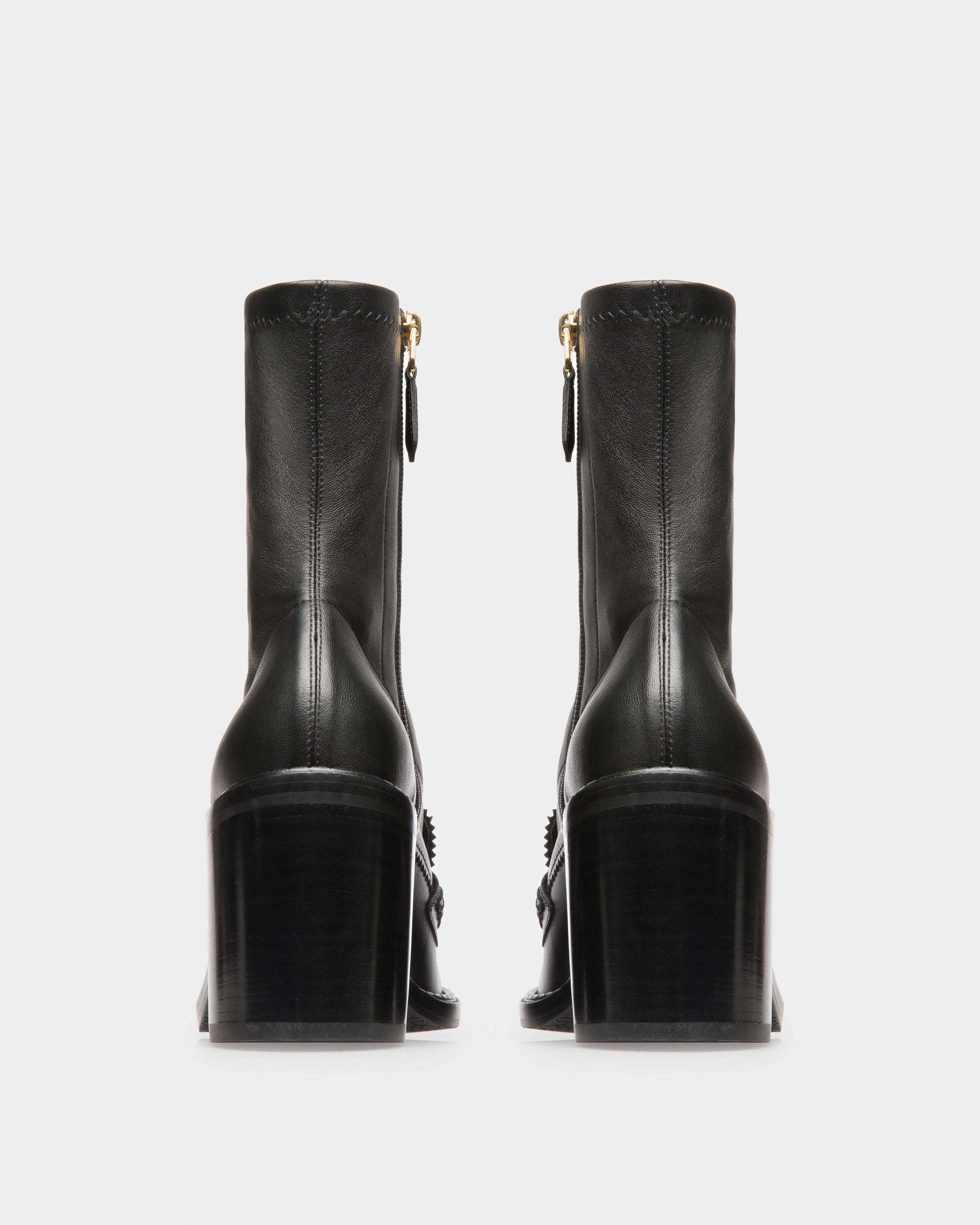 Enzy Stiefeletten Aus Schwarzem Leder - Damen - Bally - 04