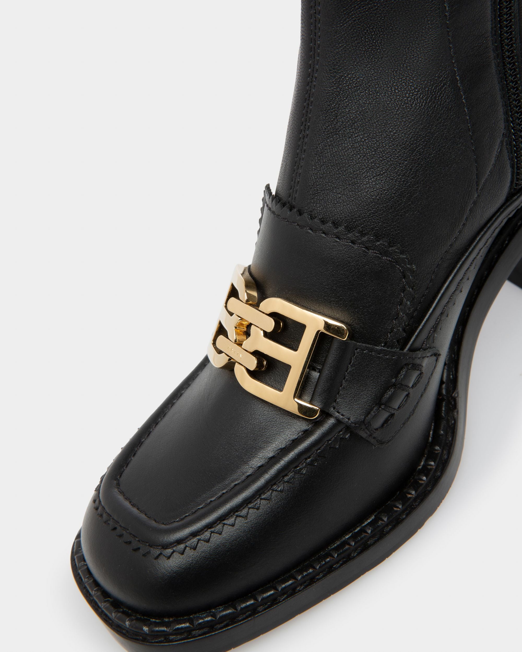 Enzy Stiefeletten Aus Schwarzem Leder - Damen - Bally - 05