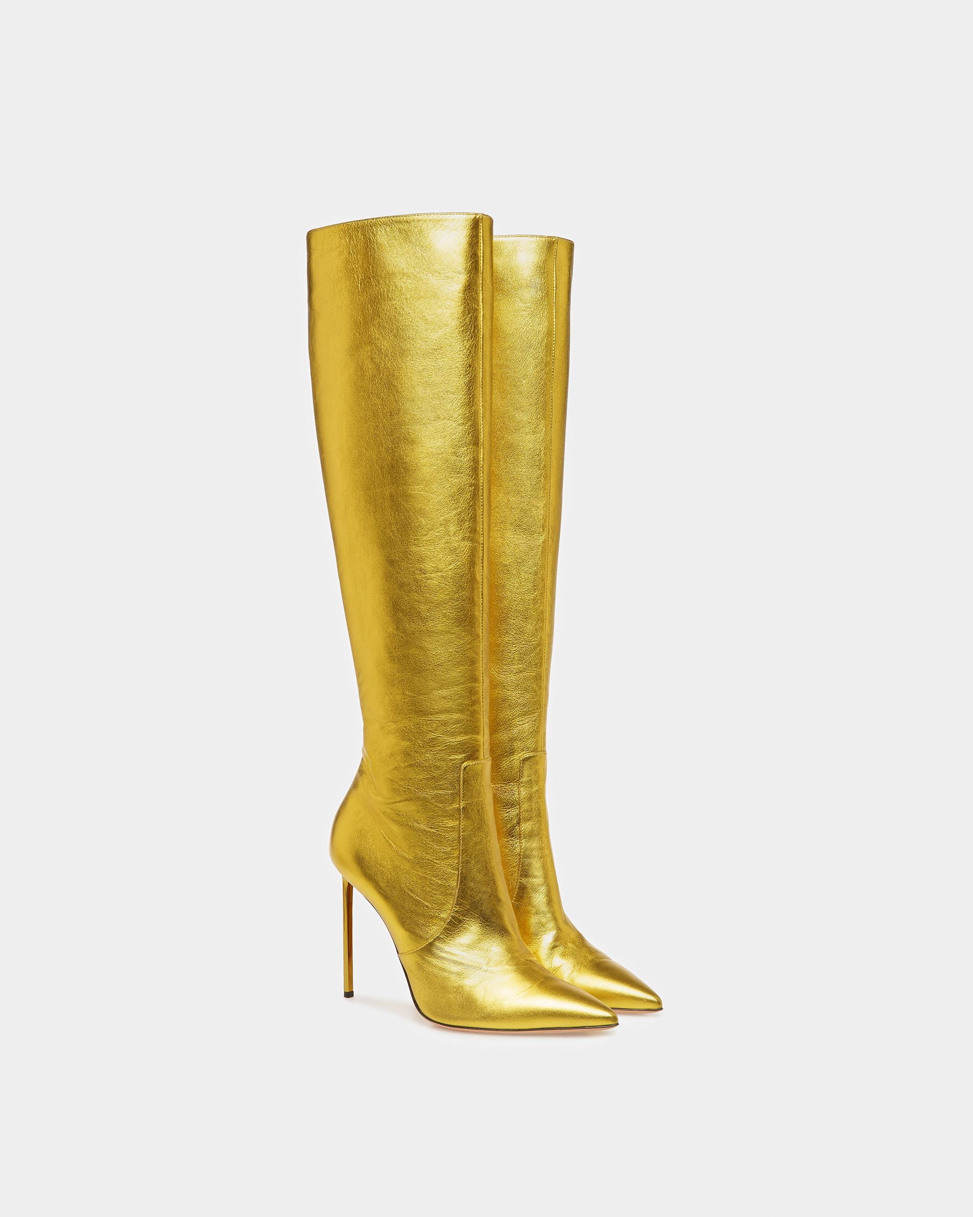 Block Stiefel Aus Metallic-Leder - Damen - Bally - 03