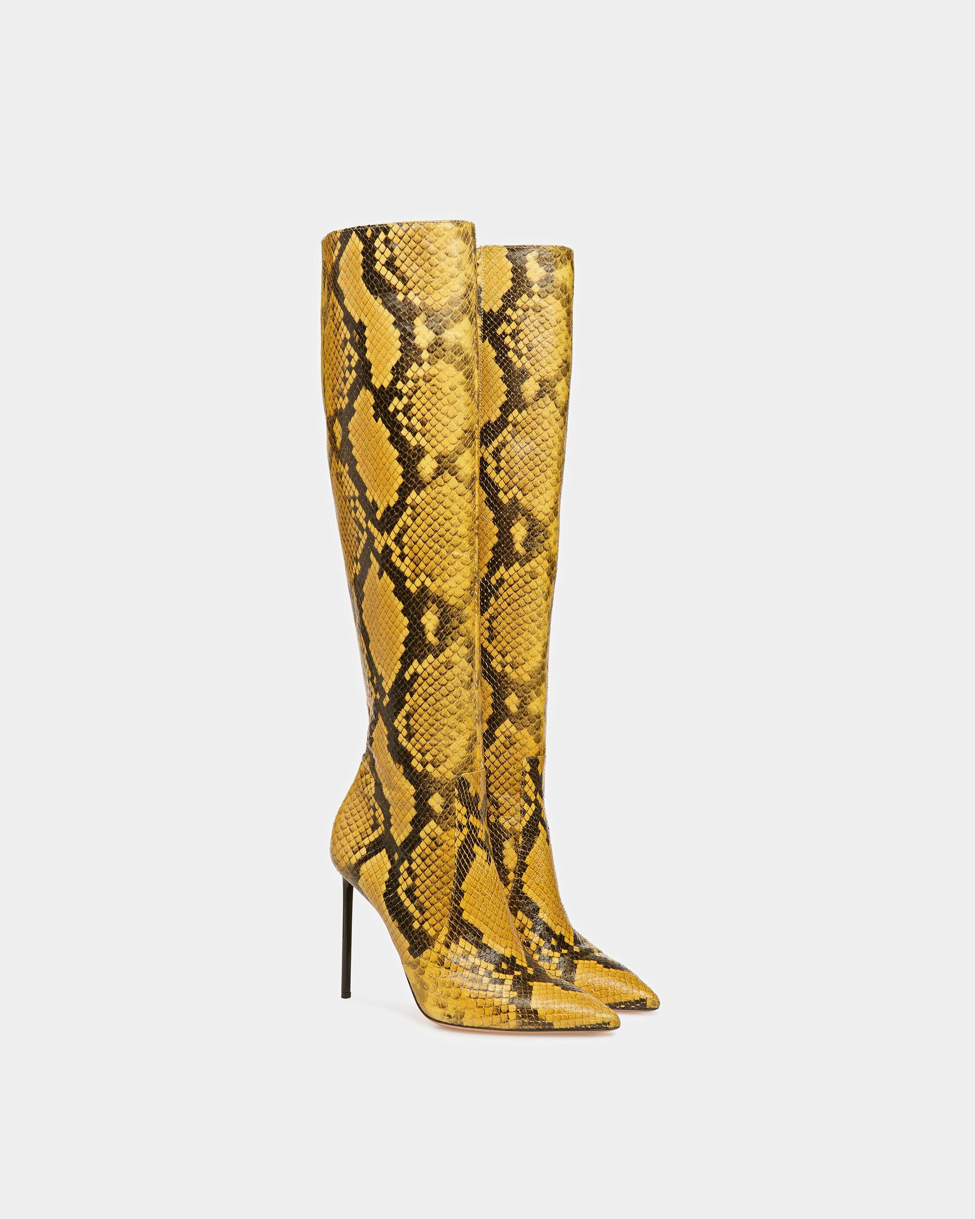 Block Stiefel Stiefel mit Python-Print - Damen - Bally - 03