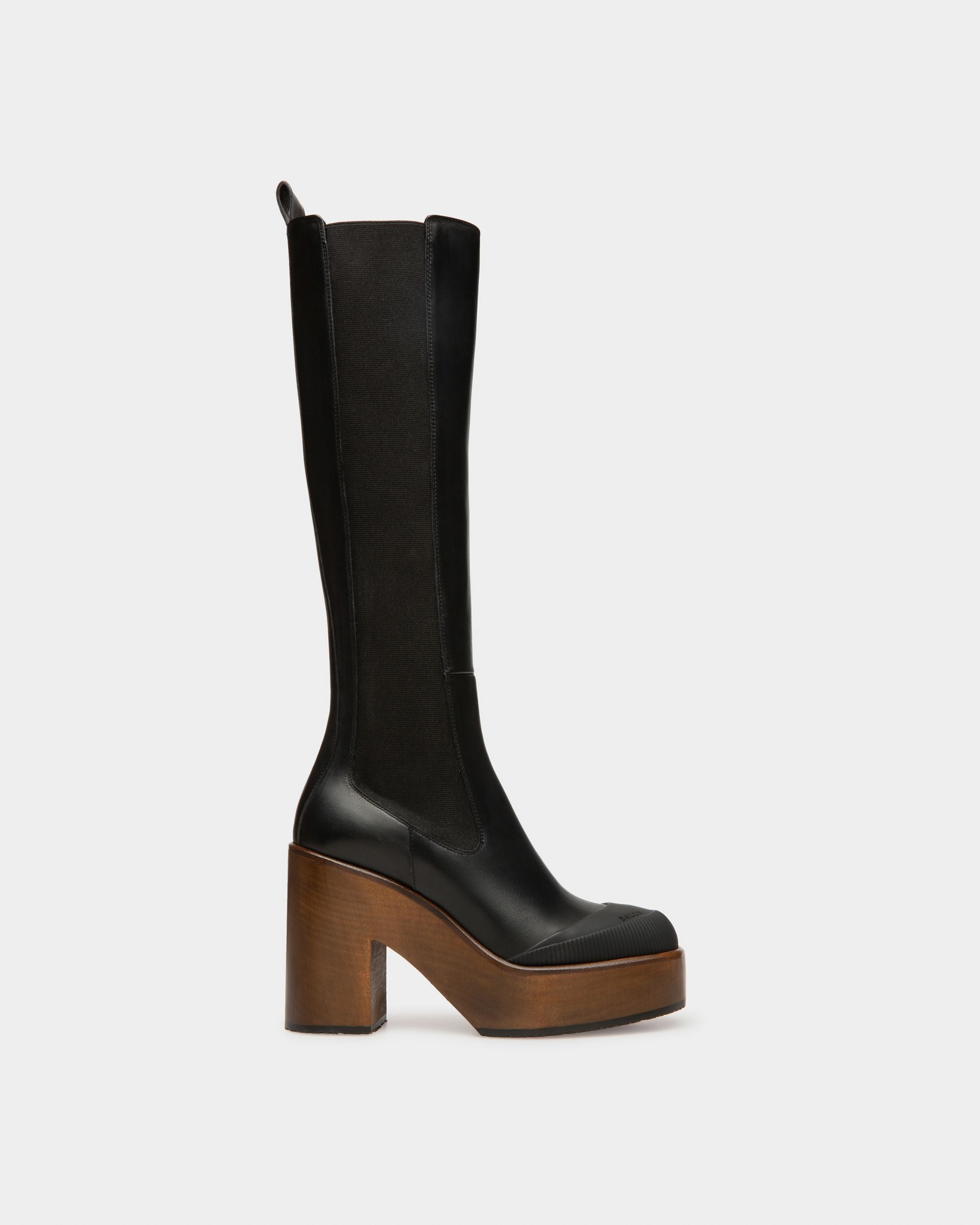 Ianna Bottes Longues En Cuir Noir - Femme - Bally - 01