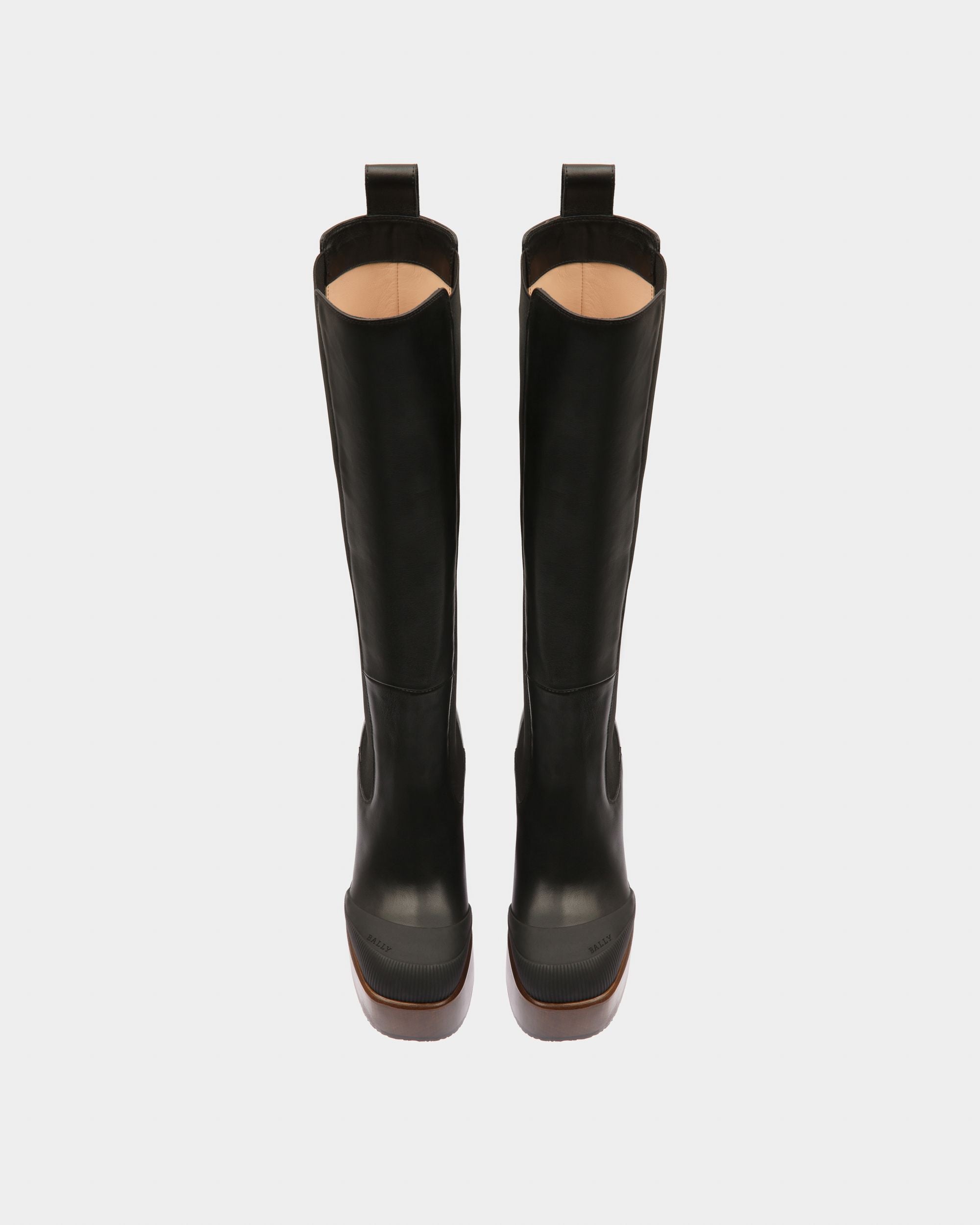 Ianna Bottes Longues En Cuir Noir - Femme - Bally - 02
