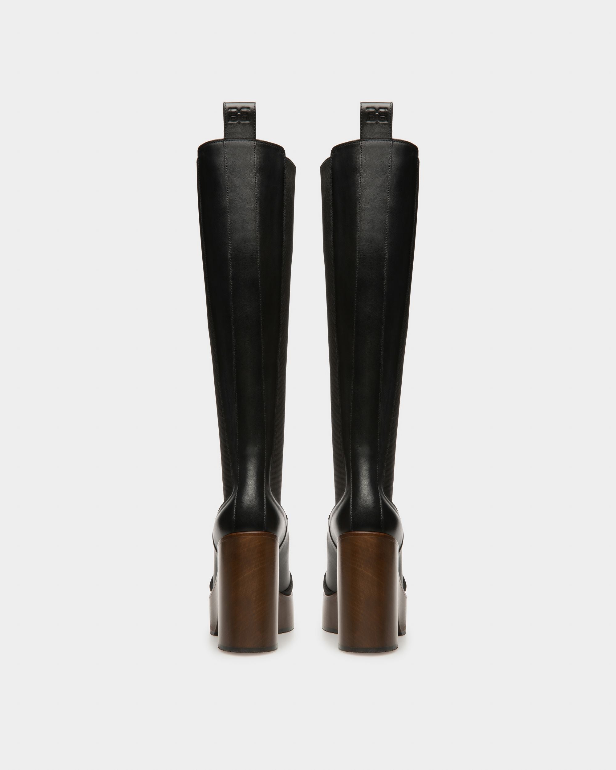 Ianna Bottes Longues En Cuir Noir - Femme - Bally - 04