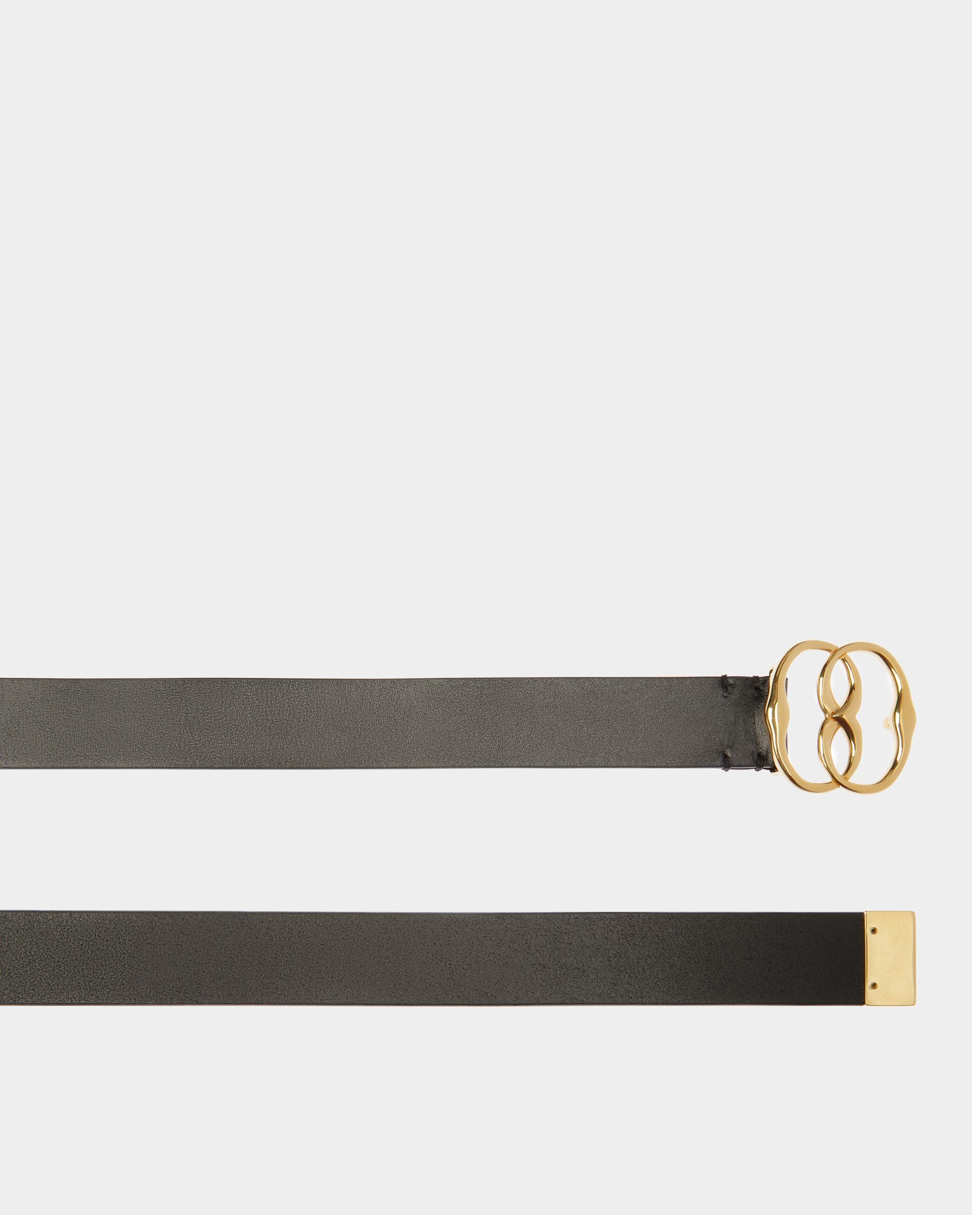 Emblem Leather 25mm Belt - Women's - Bally - 02