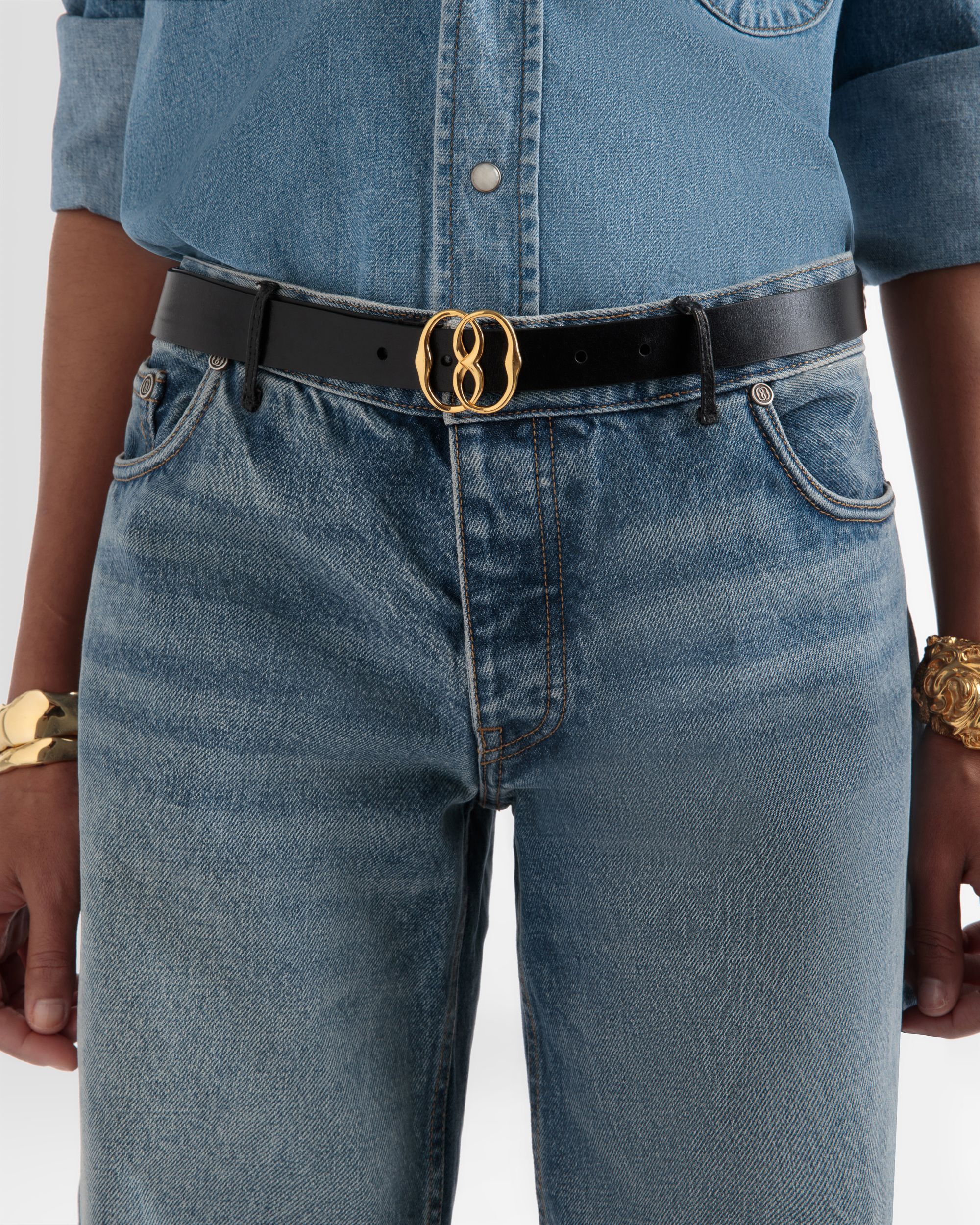 Emblem Leather 25mm Belt - Women's - Bally - 03
