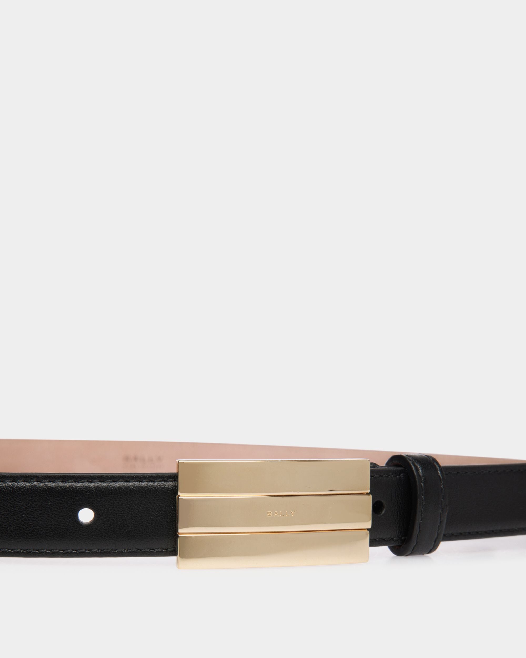 Ceinture Ollam 20 mm En Cuir Noir - Femme - Bally - 03