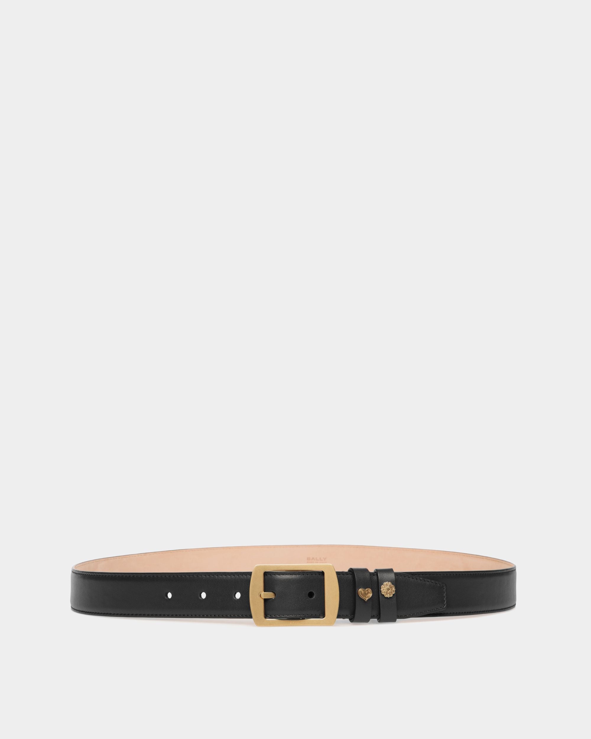 Ceinture Glen 30 mm En Cuir Noir - Femme - Bally - 01