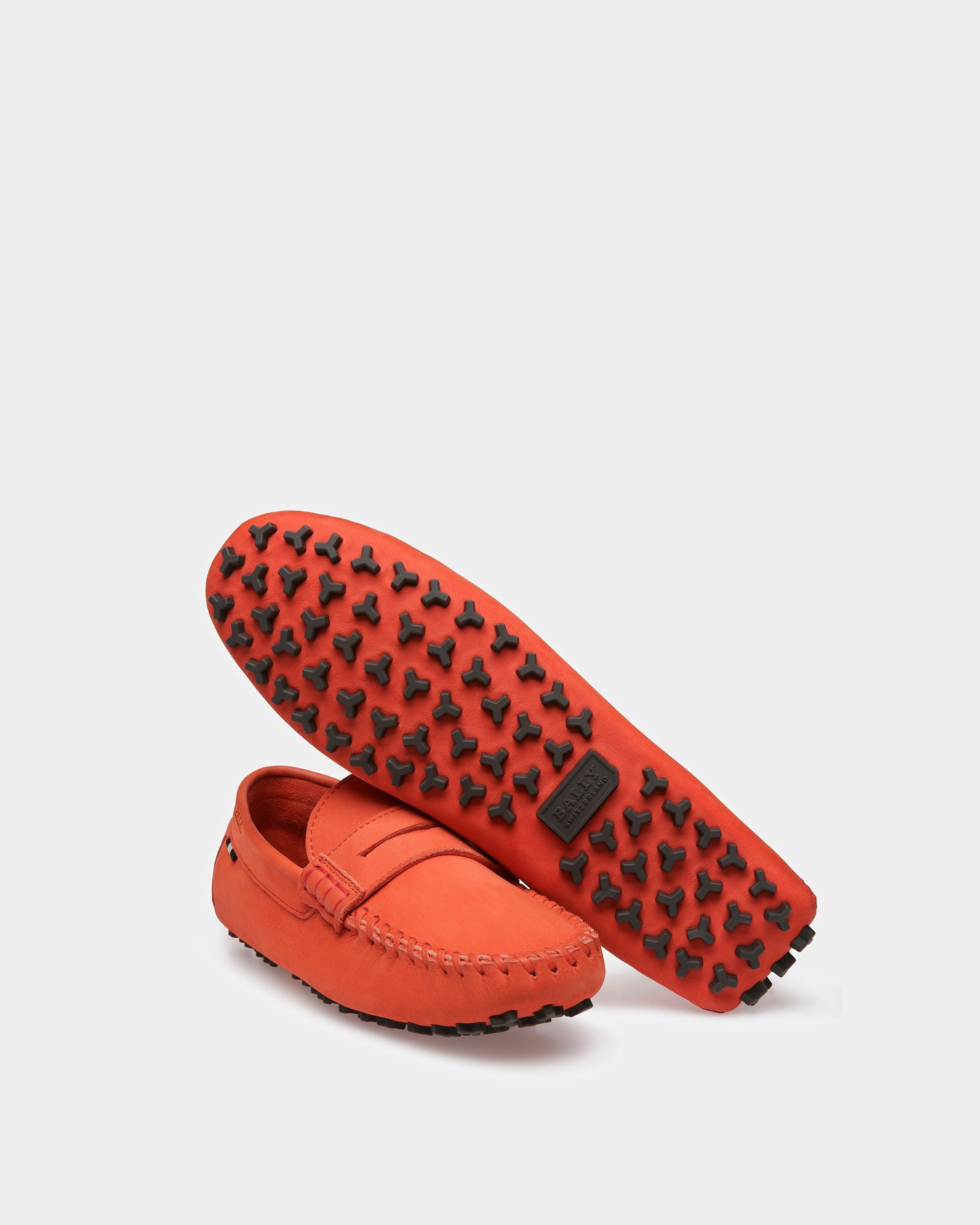 Lamby Leather Drivers In Orange - Women's - Bally - 05
