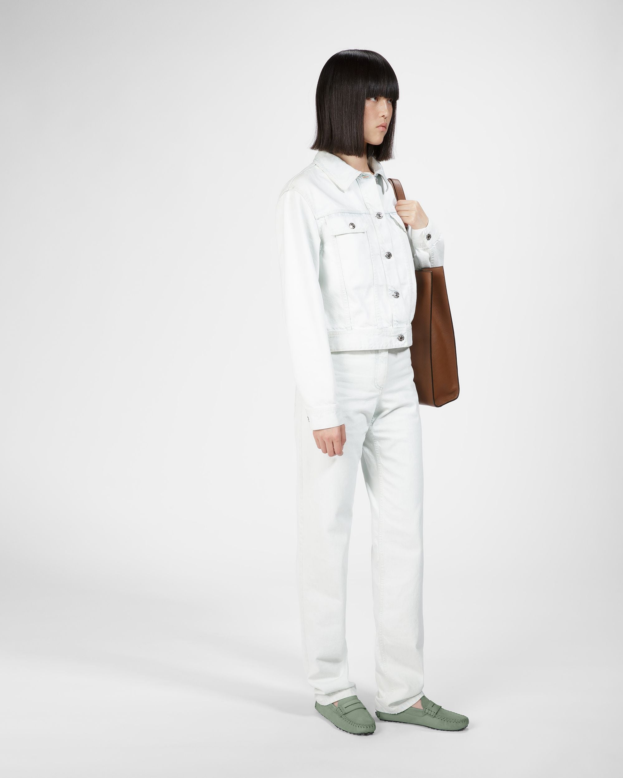 Lamby Driver-Schuhe Aus Leder In Salbeigrün - Damen - Bally - 03