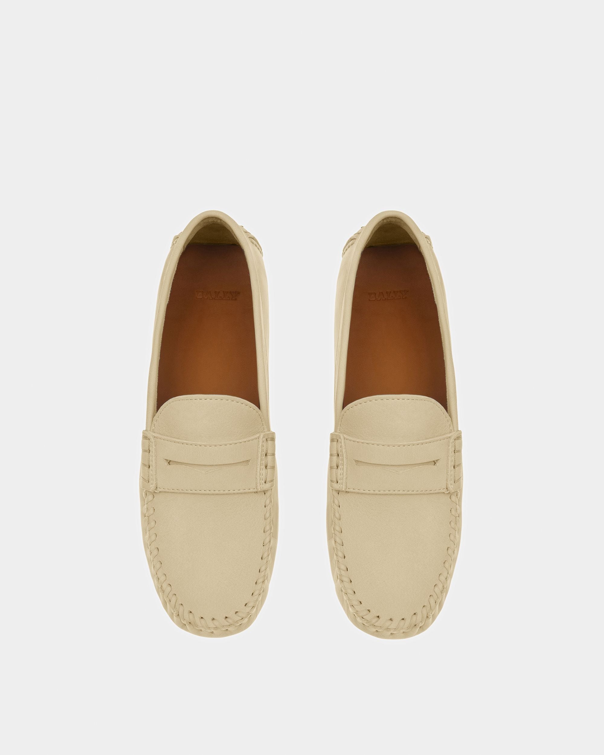 Lamby Chaussures De Conduite En Cuir Couleur Fossile - Femme - Bally - 02