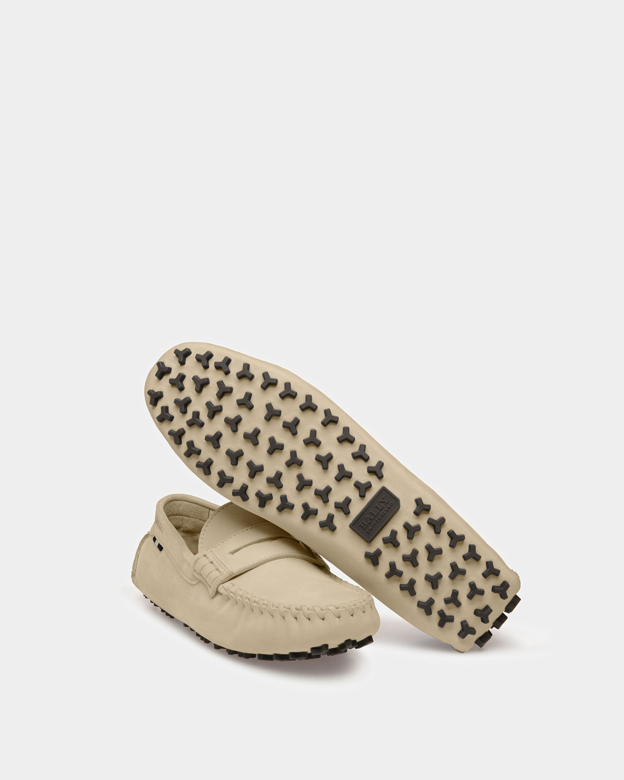 Lamby Chaussures De Conduite En Cuir Couleur Fossile - Femme - Bally - 05
