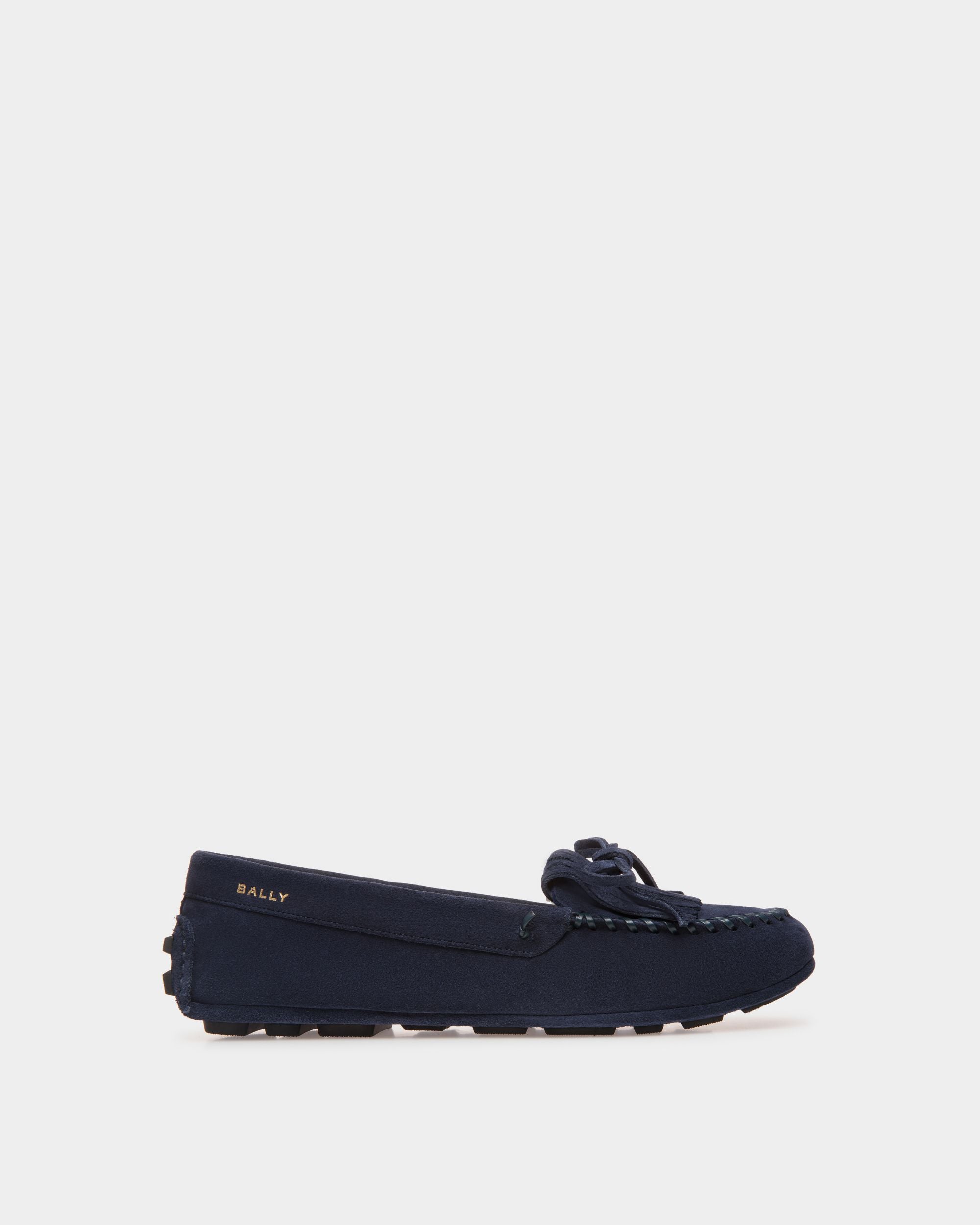 Kerbs Driver-Schuh Aus Veloursleder In Blau - Damen - Bally - 01