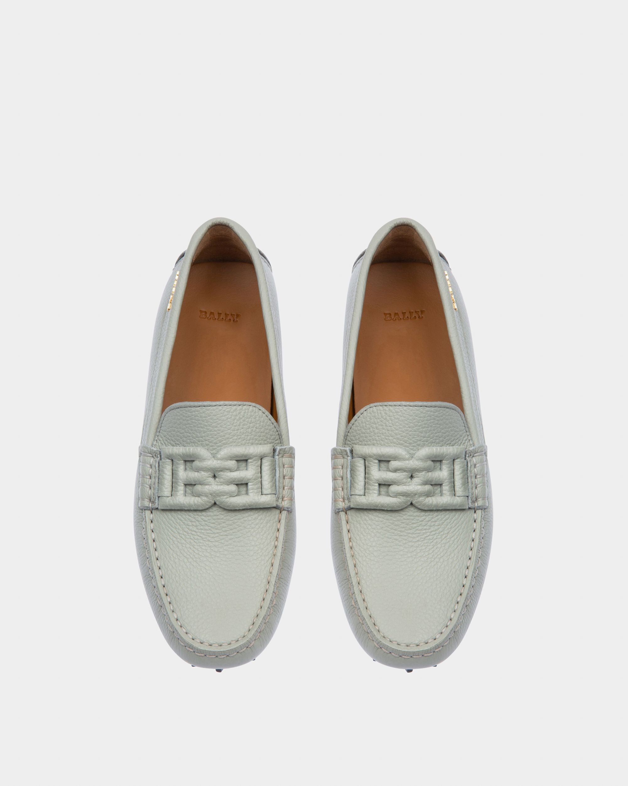 Leyla Drivers En Cuir Bleu Clair - Femme - Bally - 02
