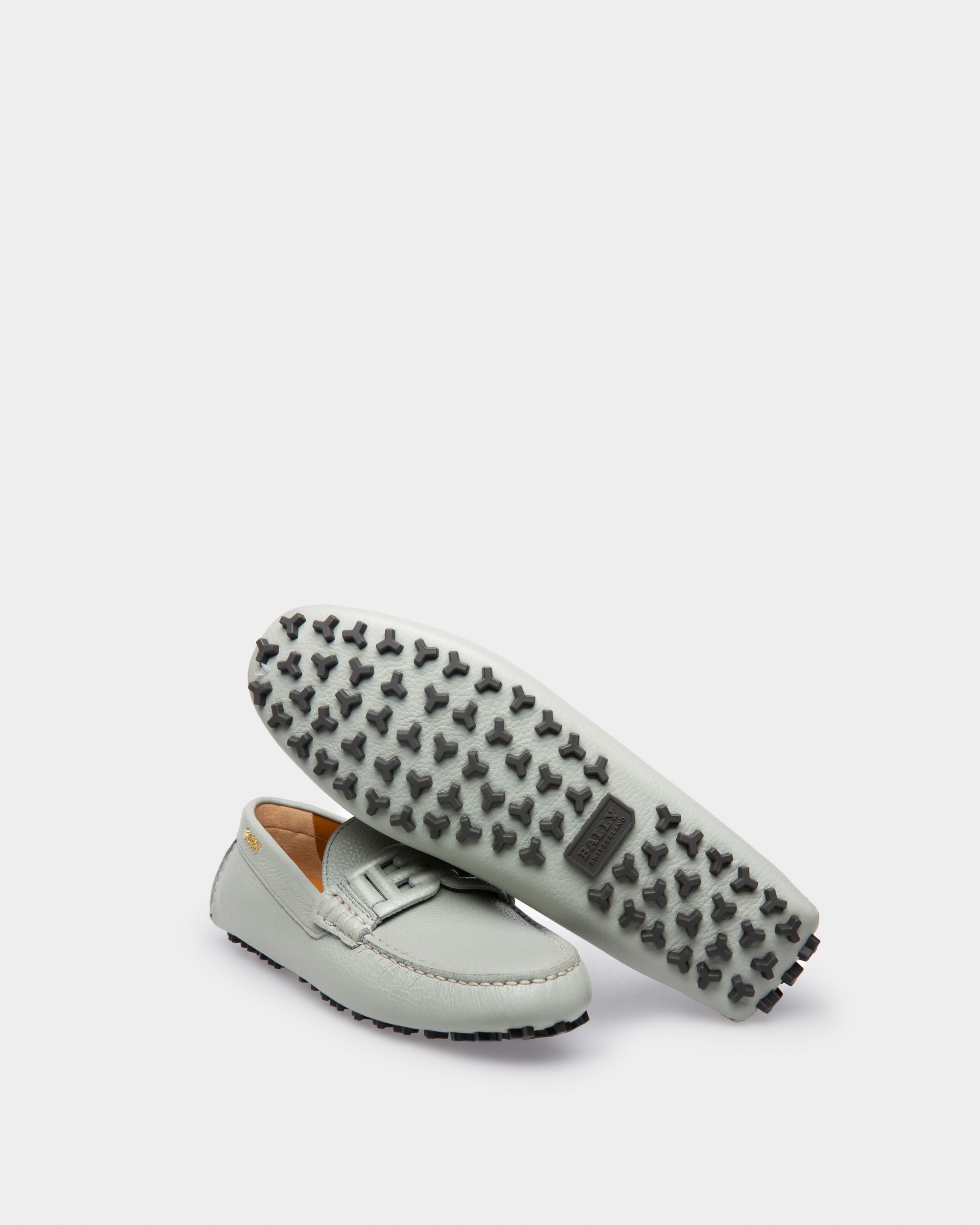 Leyla Drivers En Cuir Bleu Clair - Femme - Bally - 05