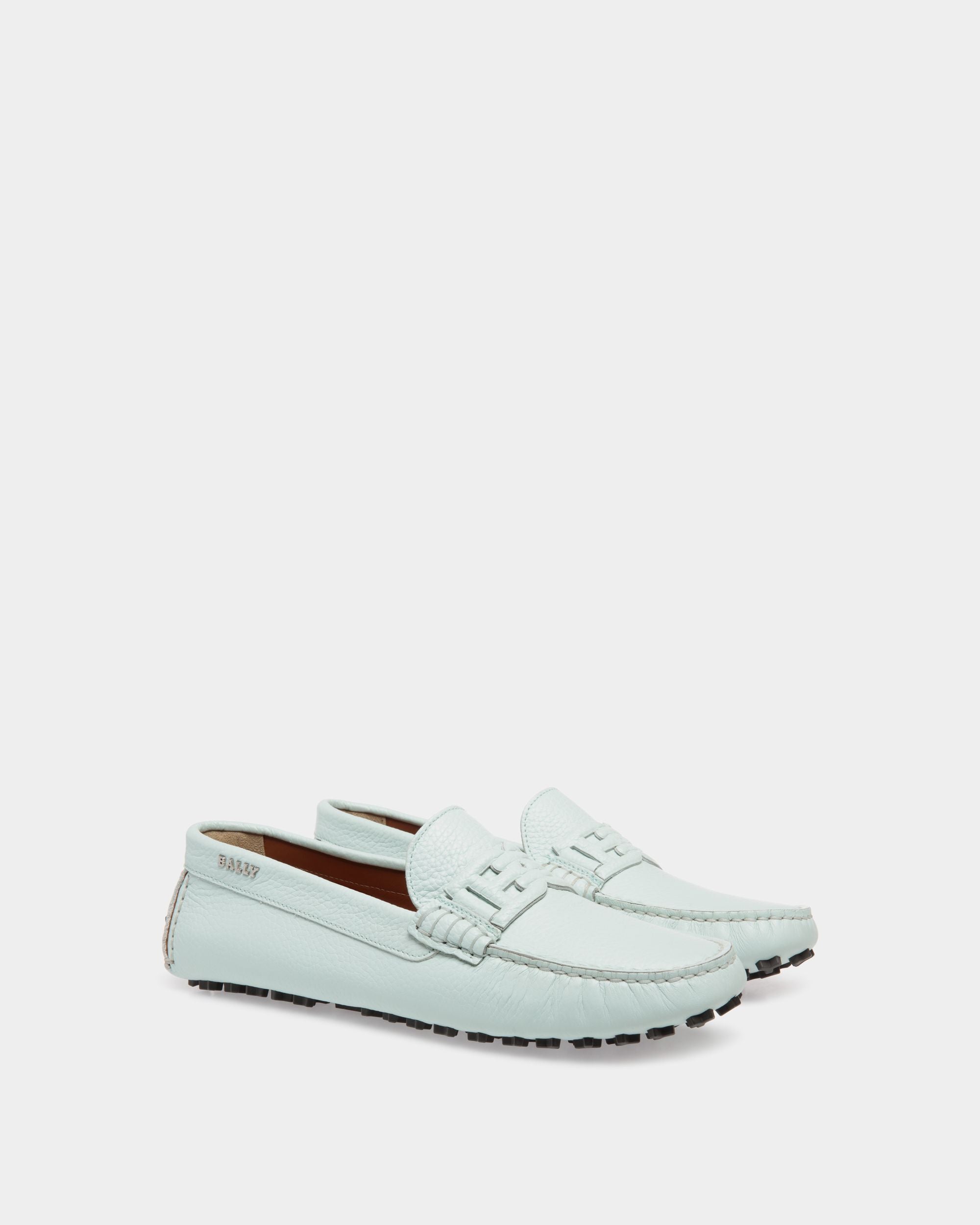 Lux Driver Drivers In Blue Leather - Women's - Bally - 02