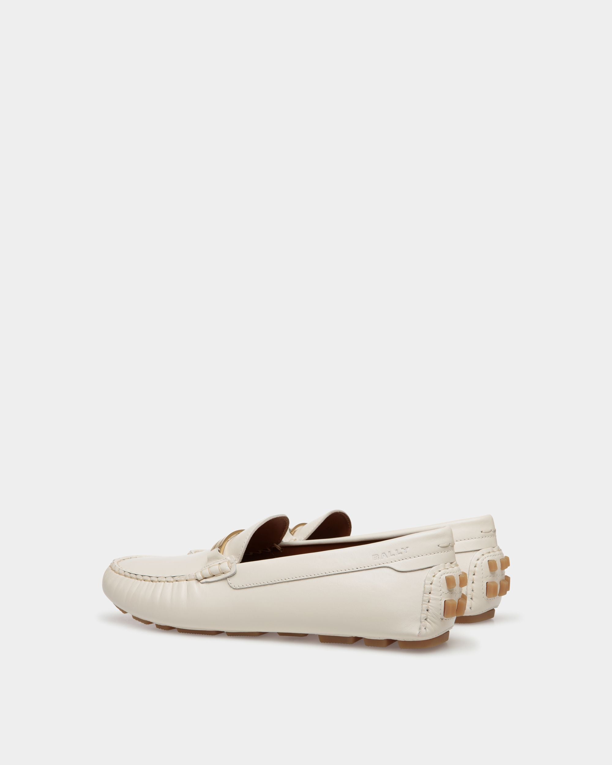 Kerbs Driver In White Leather - Femme - Bally - 03