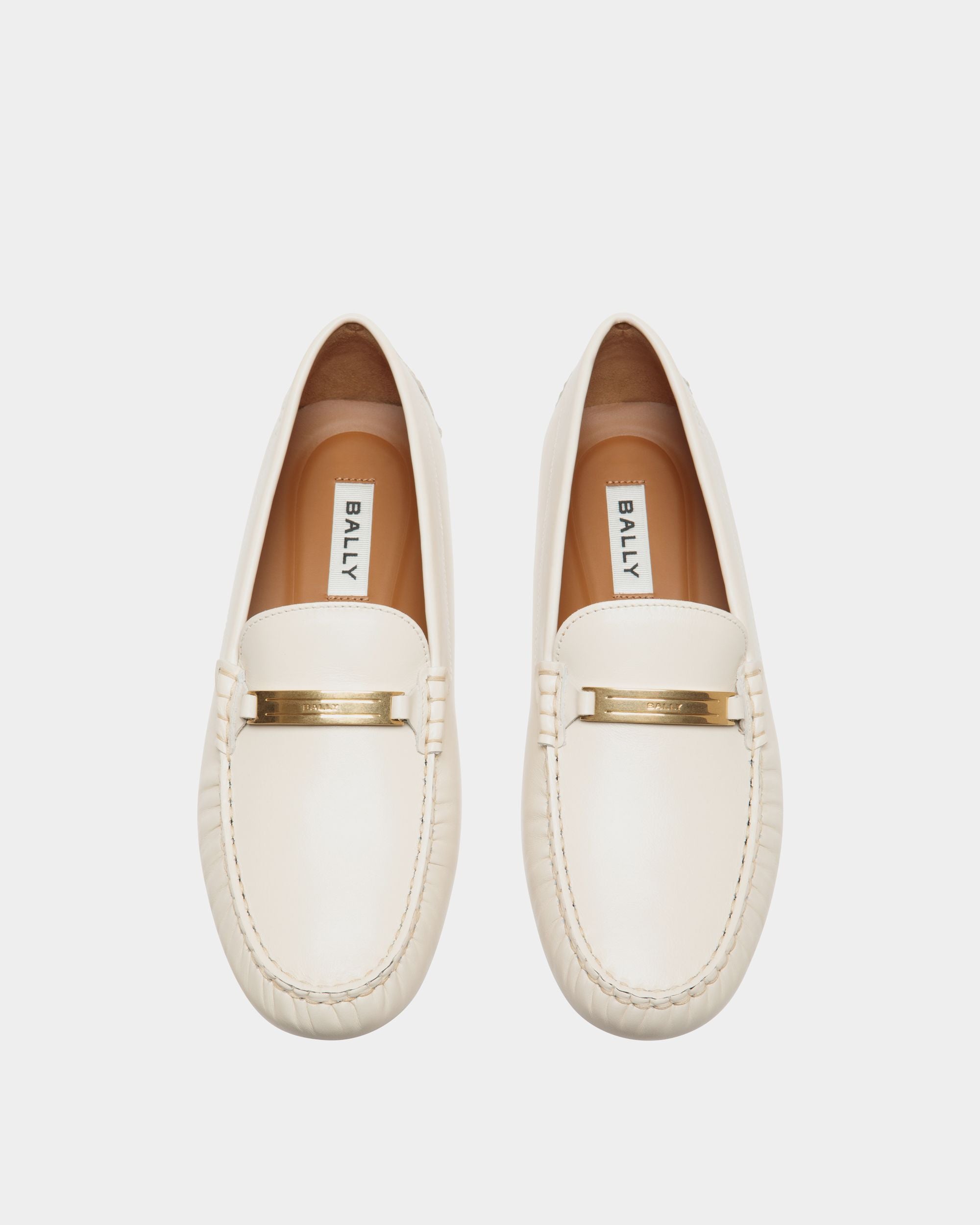 Kerbs Driver In White Leather - Mujer - Bally - 04