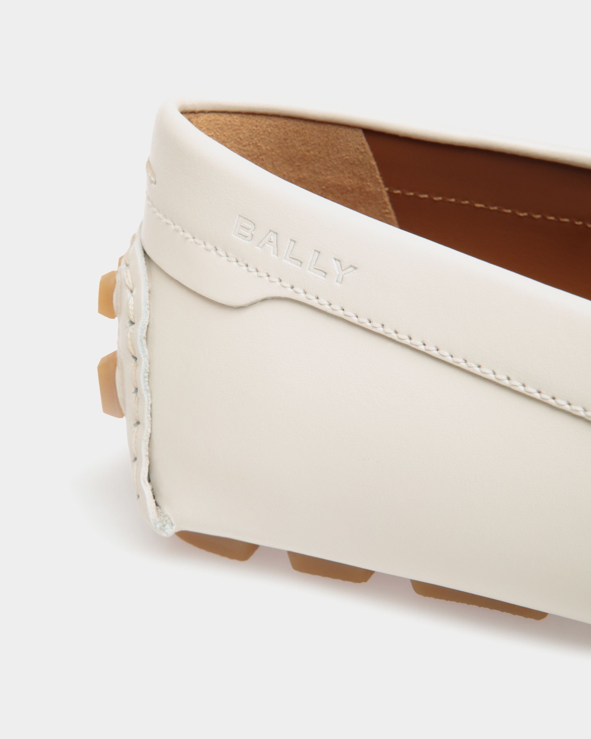 Kerbs Driver In White Leather - Femme - Bally - 05