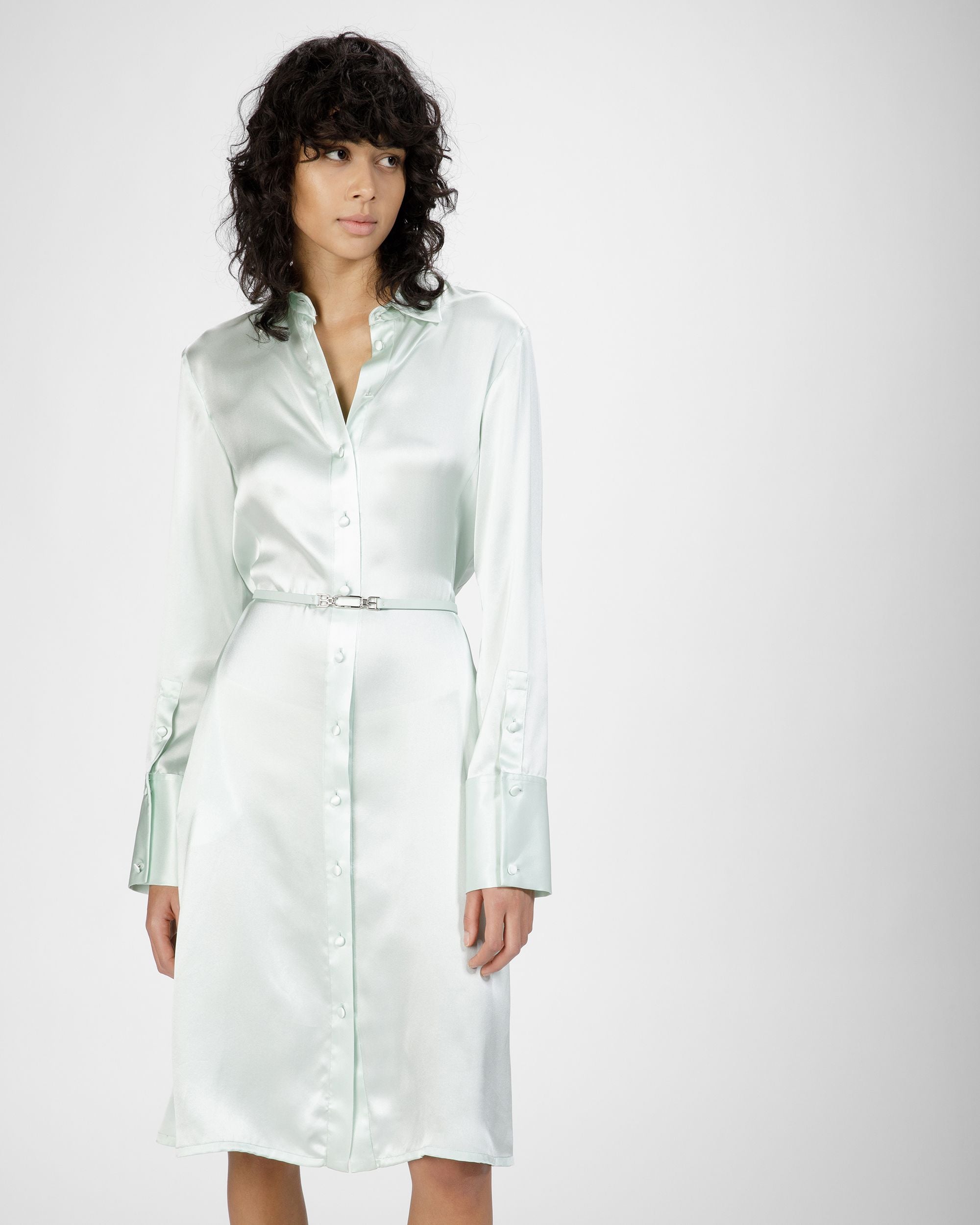 Blusenkleid Aus Seide In Hellblau - Damen - Bally - 01