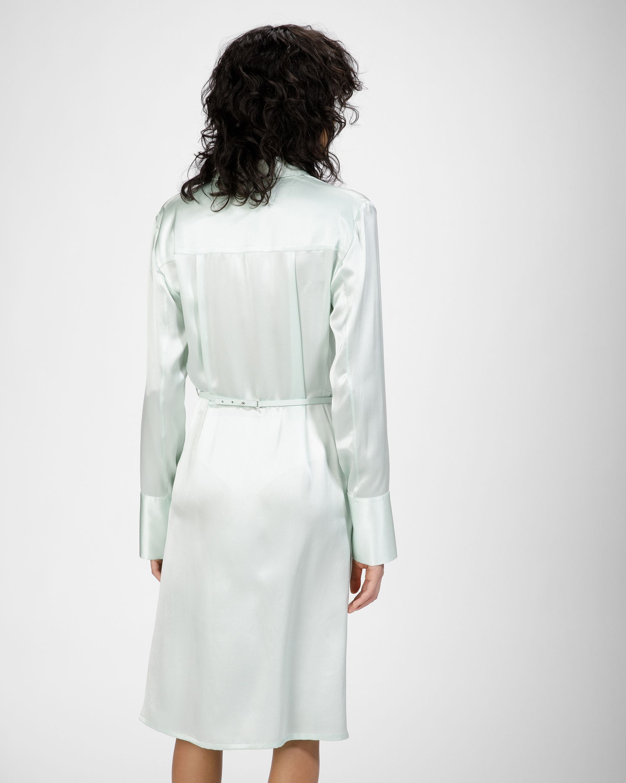 Blusenkleid Aus Seide In Hellblau - Damen - Bally - 02