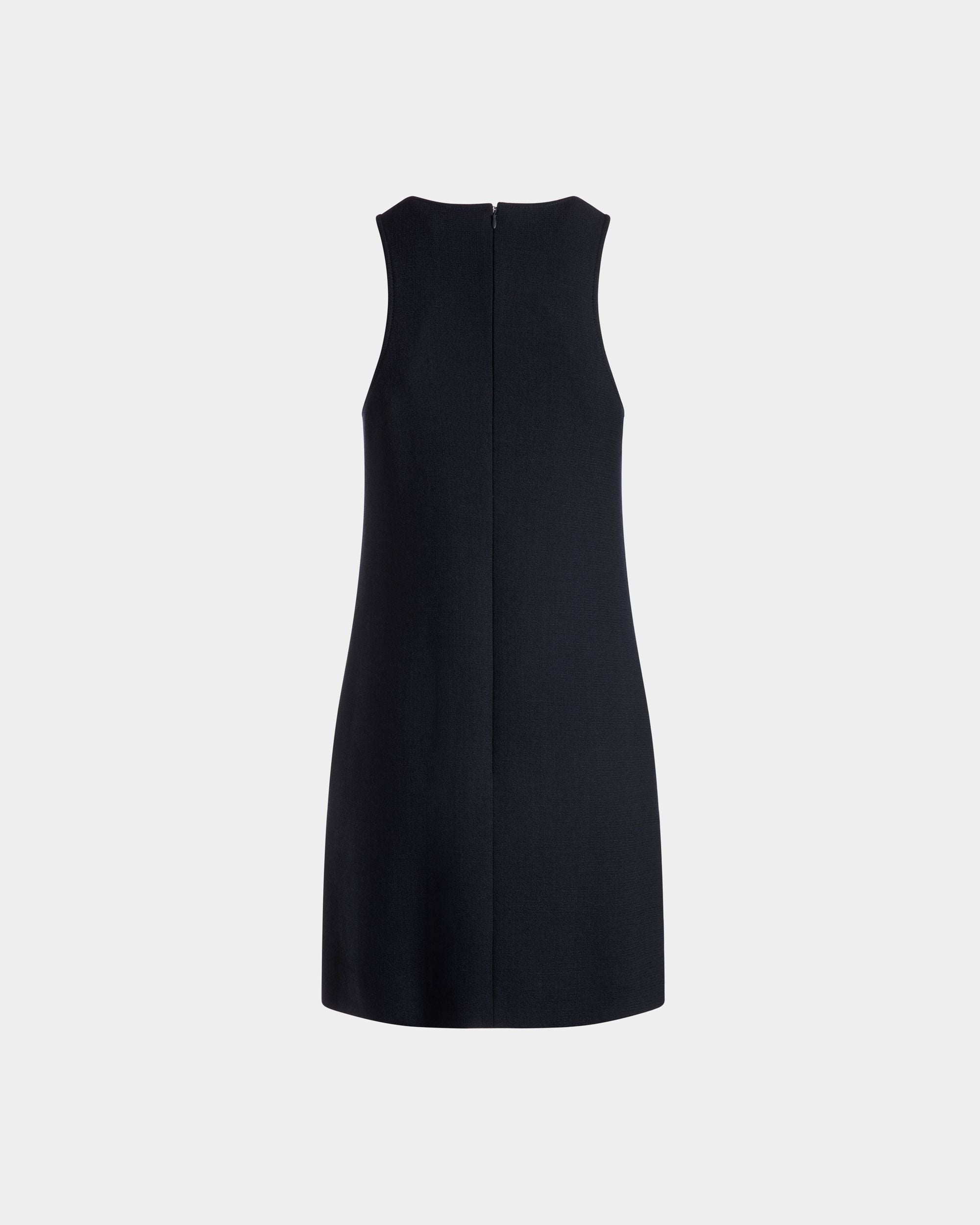 Mini Robe Évasée En Laine Navy Blue - Femme - Bally - 07