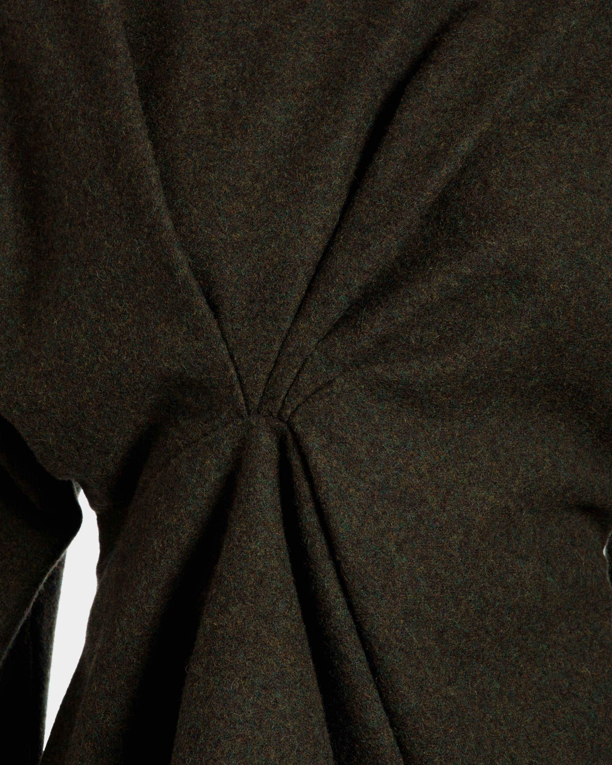 Robe Asymétrique En Laine Dark Green - Femme - Bally - 04