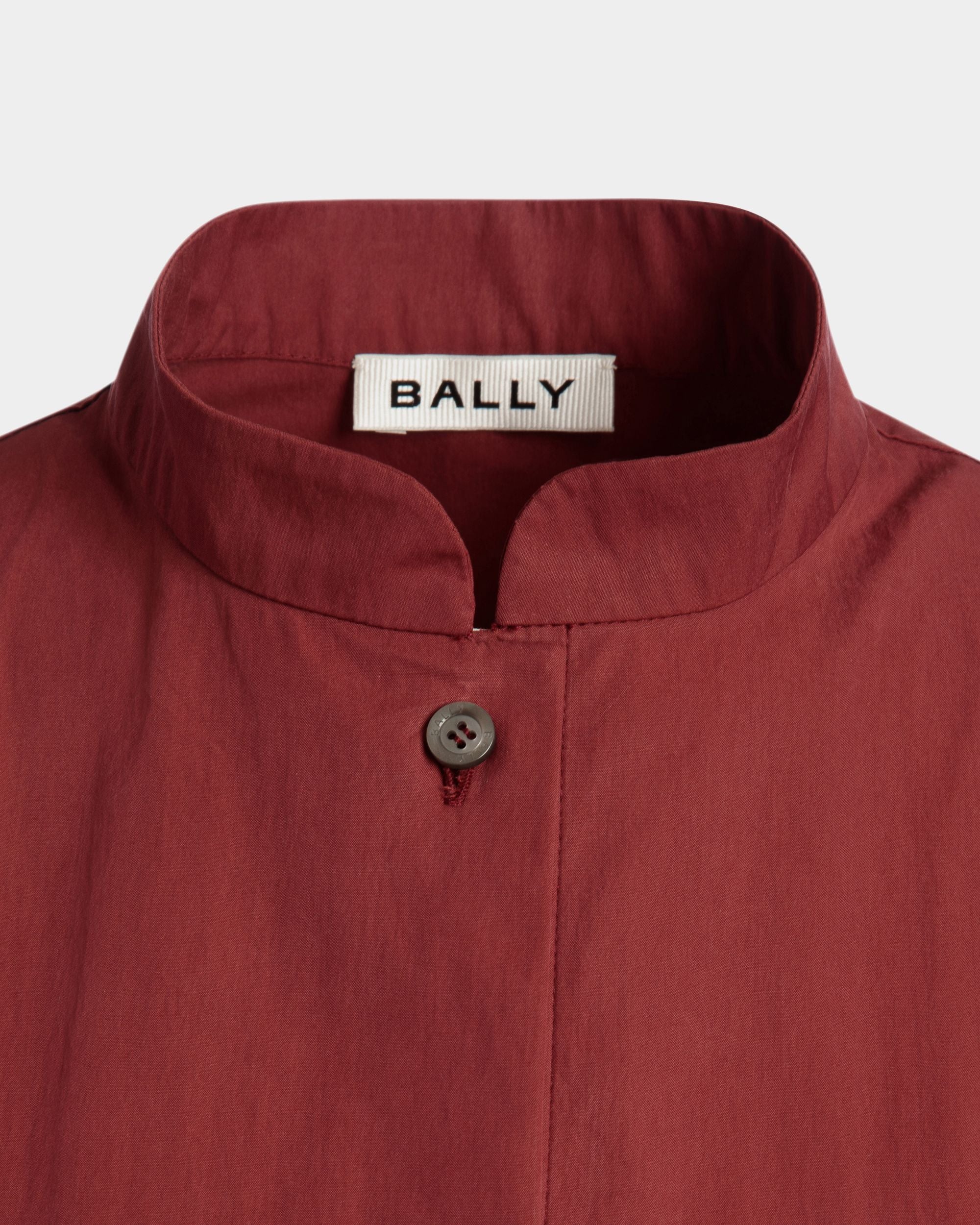 Kleid Aus Baumwollpopeline Mit Gürtel In Heritage Red - Damen - Bally - 04