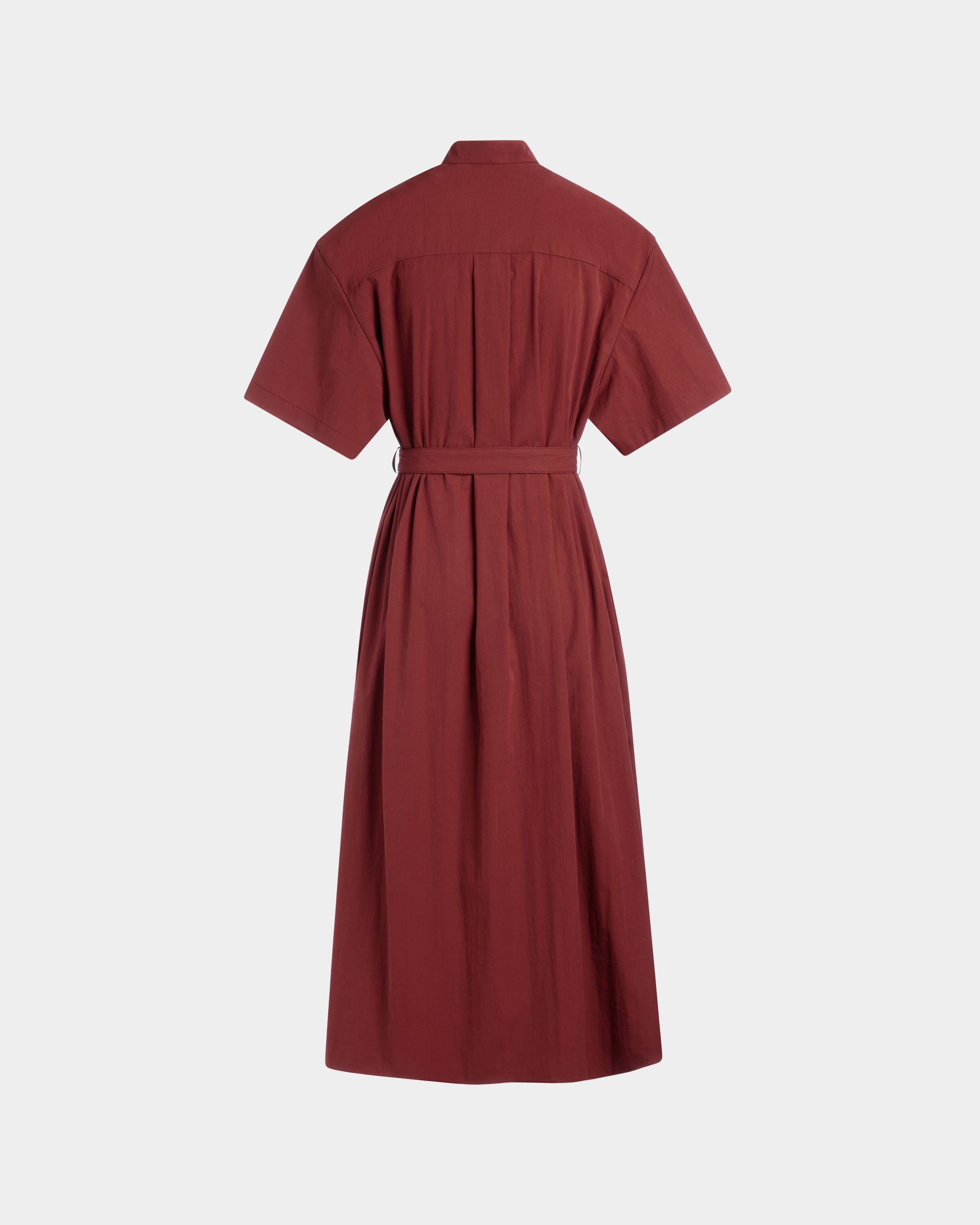 Kleid Aus Baumwollpopeline Mit Gürtel In Heritage Red - Damen - Bally - 07