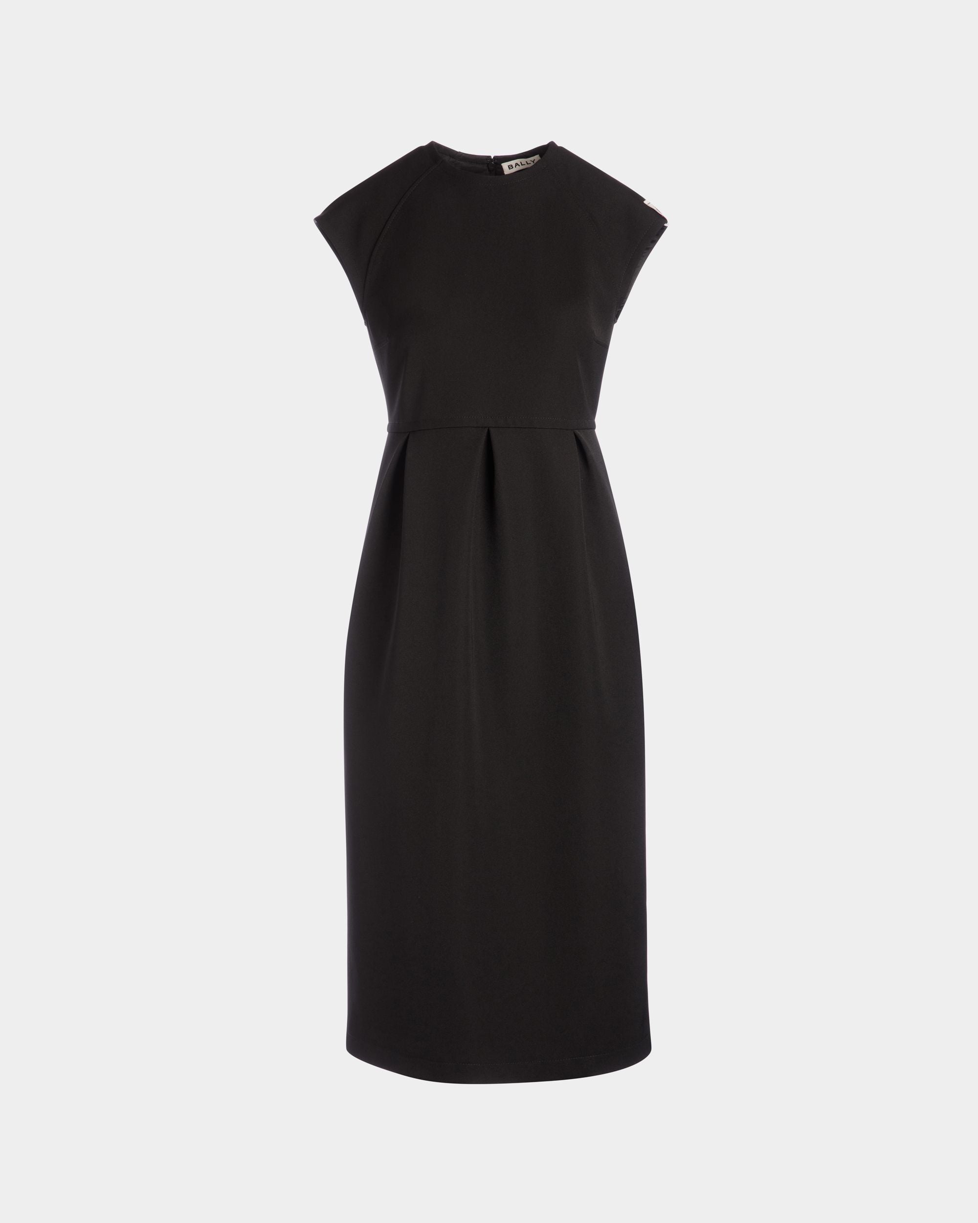 Robe Midi En Gabardine De Nylon Noire - Femme - Bally - 01