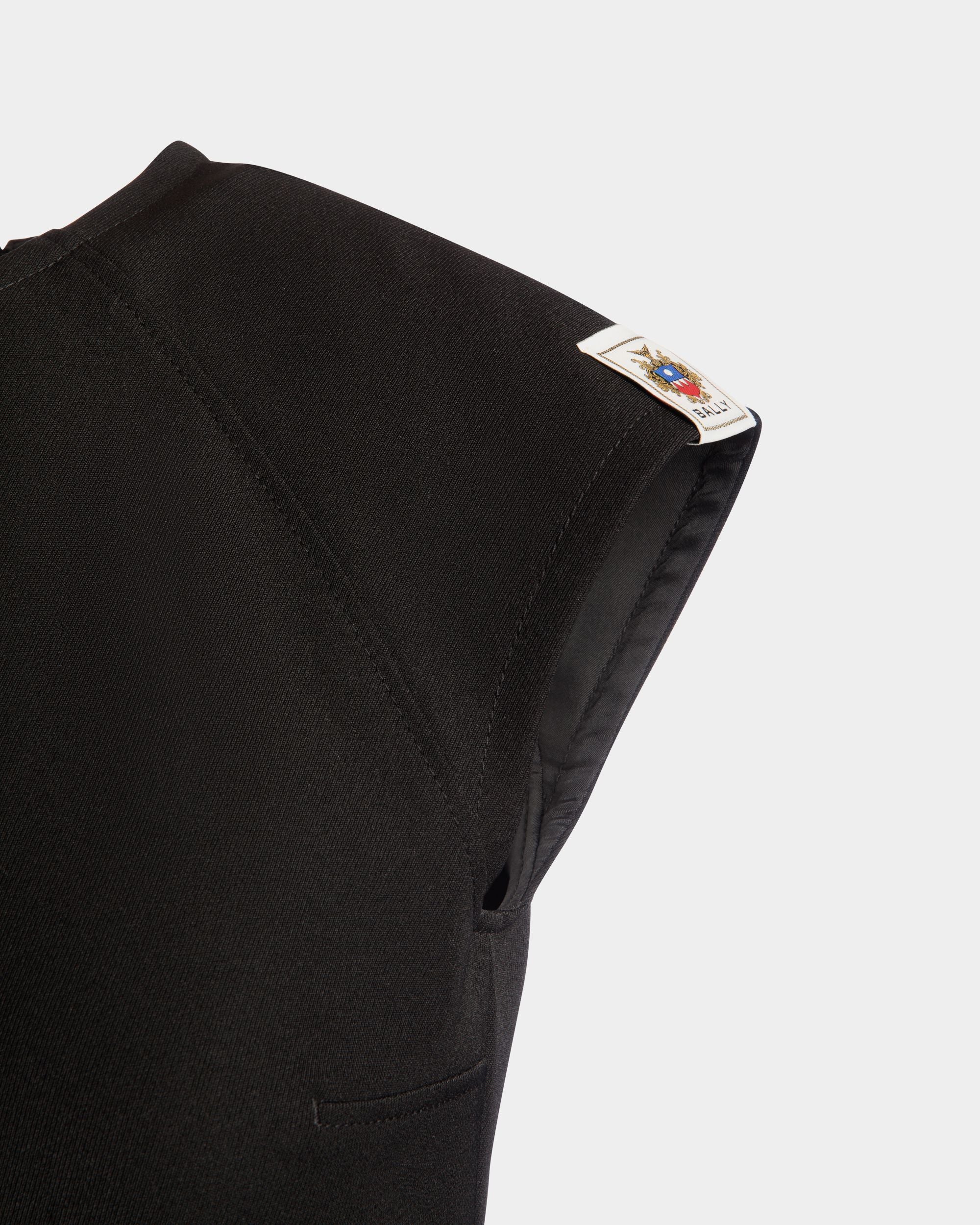 Robe Midi En Gabardine De Nylon Noire - Femme - Bally - 04