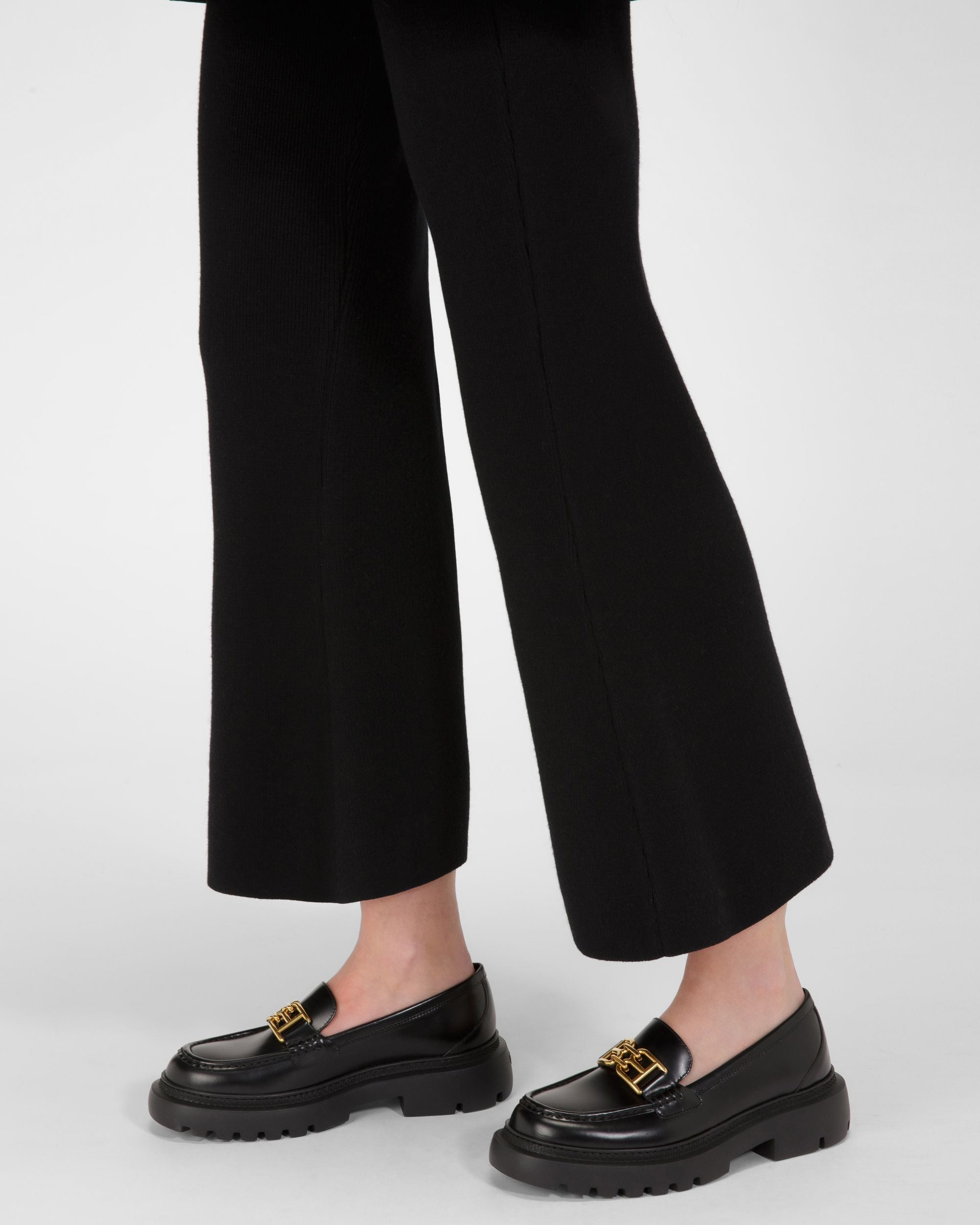 Gioia Flat Mokassins Aus Schwarzem Leder - Damen - Bally - 02