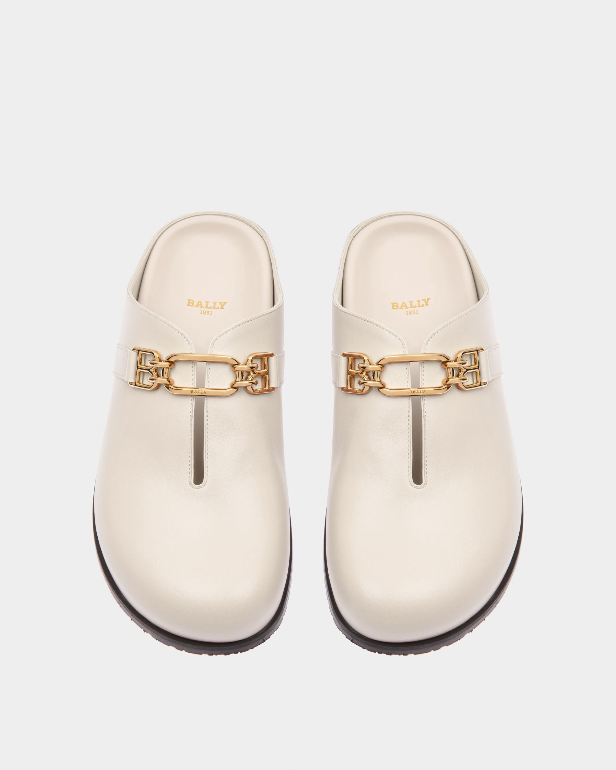 Francine Mules En Cuir Ivoire - Femme - Bally - 02