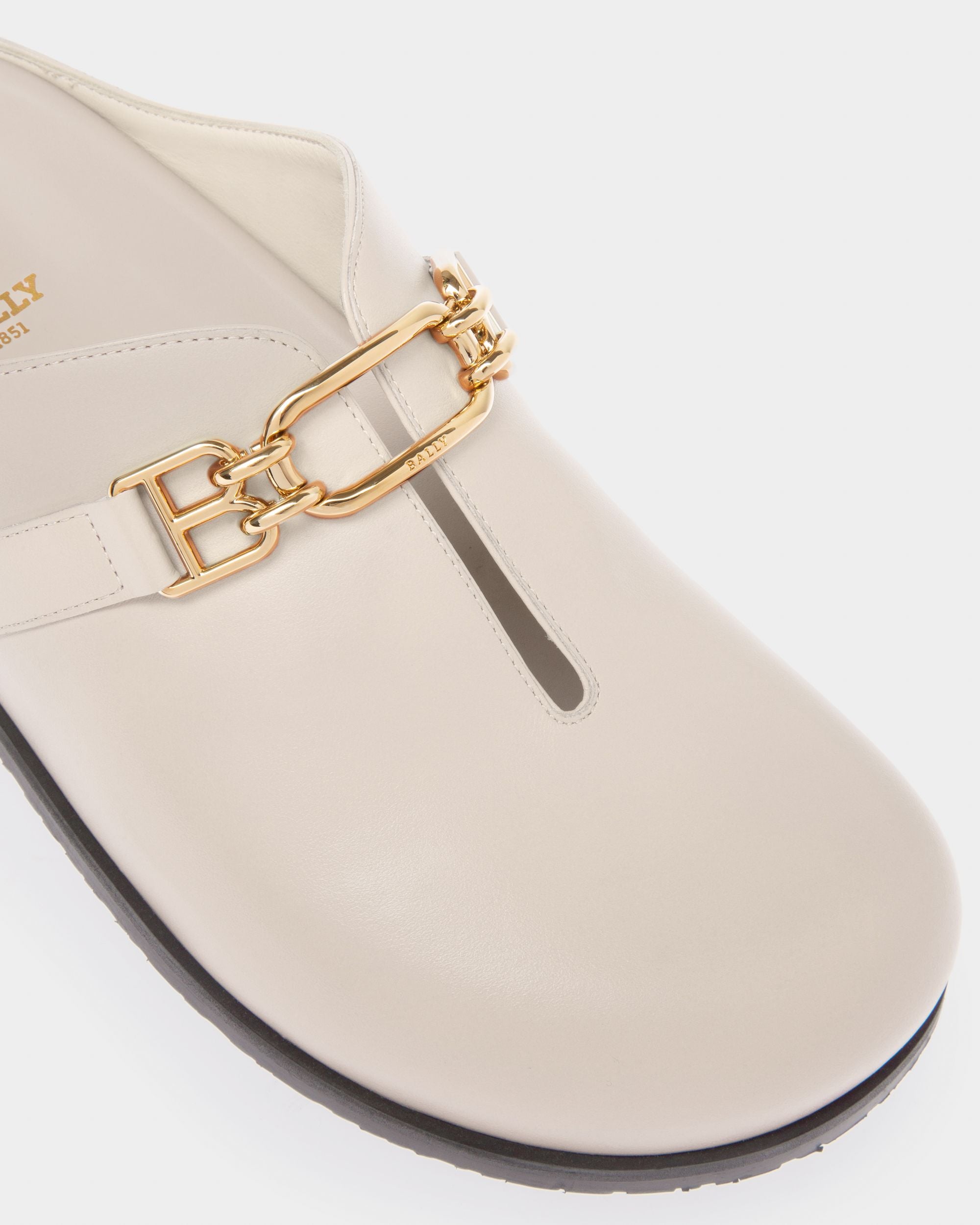 Francine Mules En Cuir Ivoire - Femme - Bally - 06