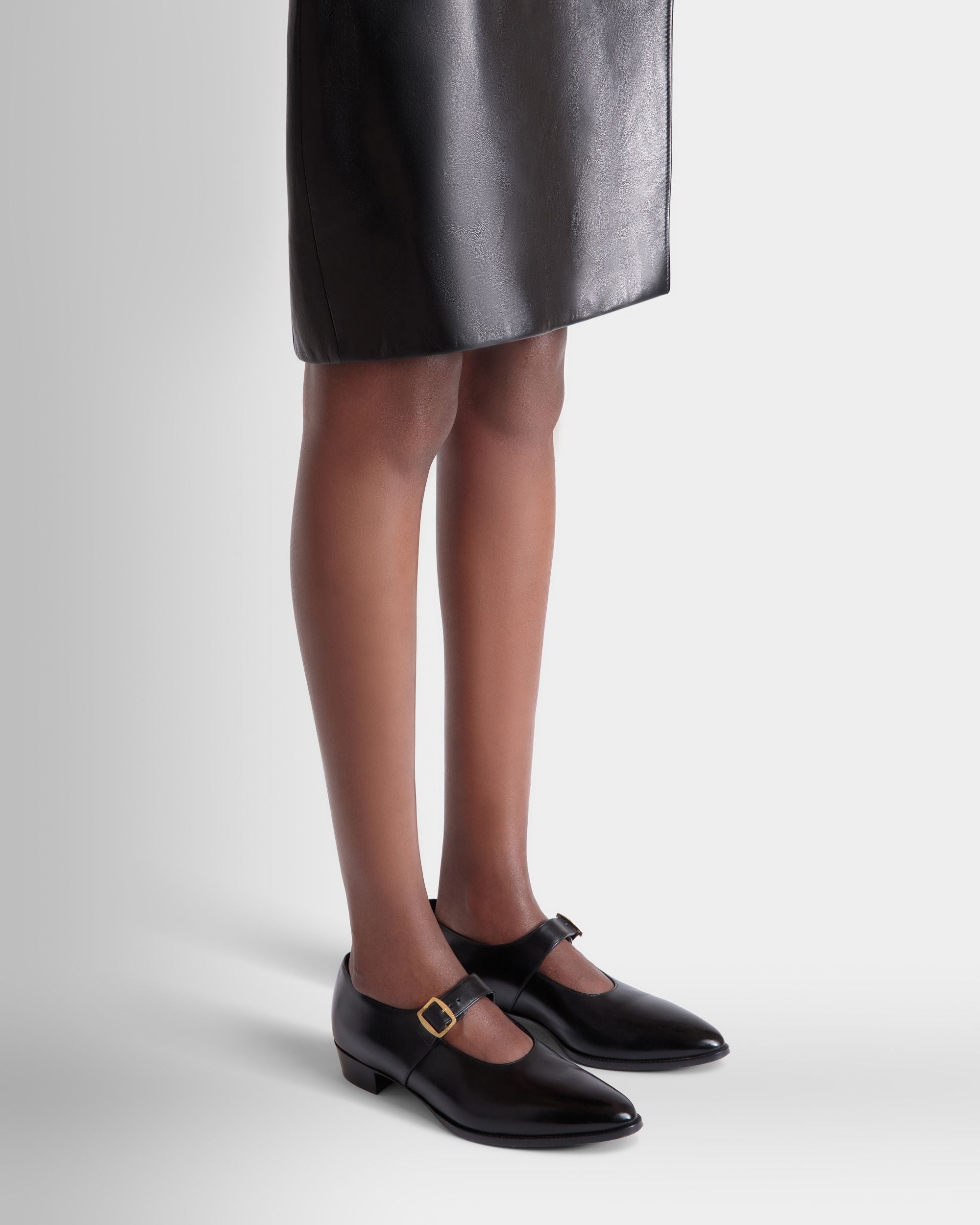 Baby Glendale En Cuir Noir - Femme - Bally - 02