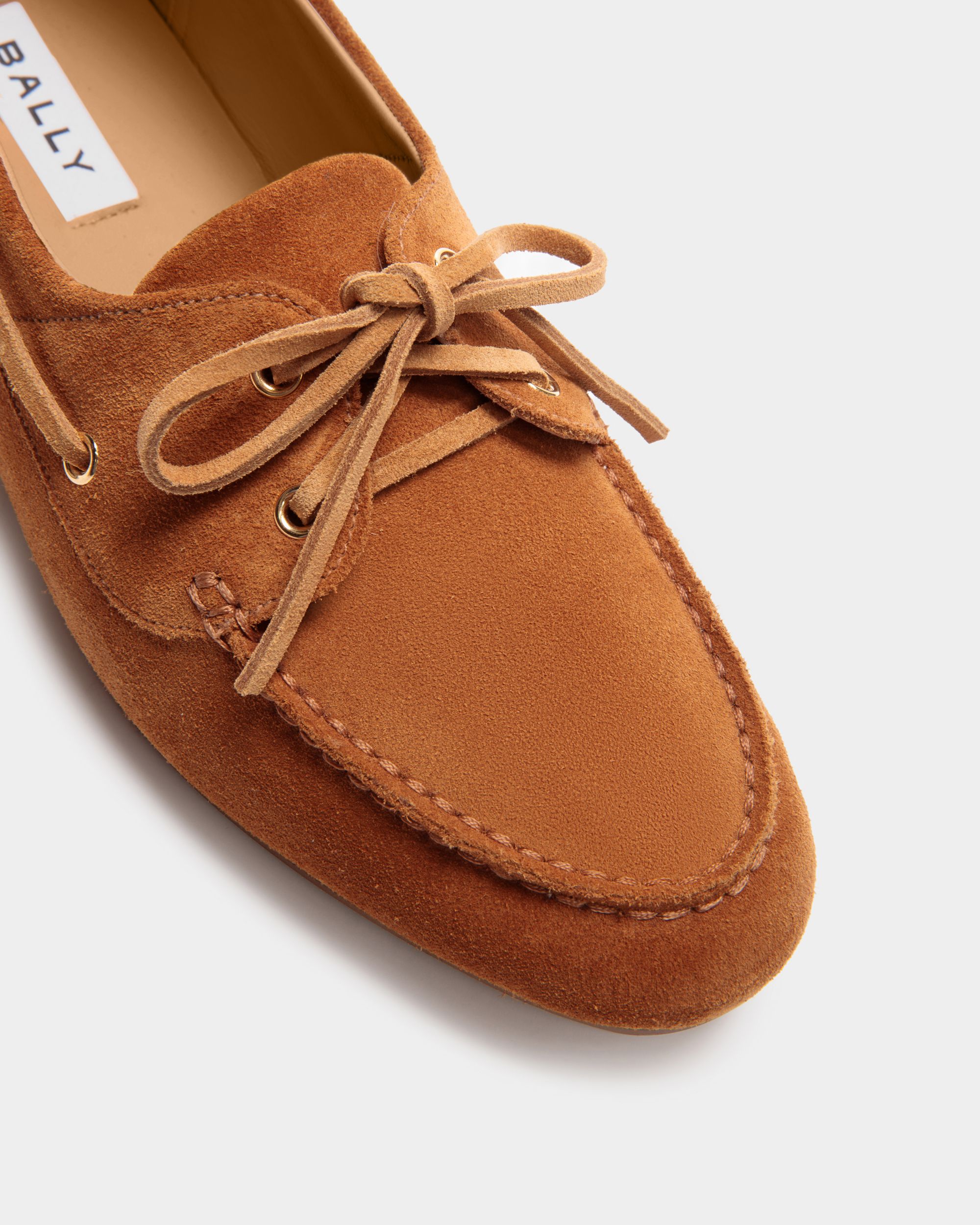 Plume Mokassin Aus Braunem Veloursleder - Damen - Bally - 04