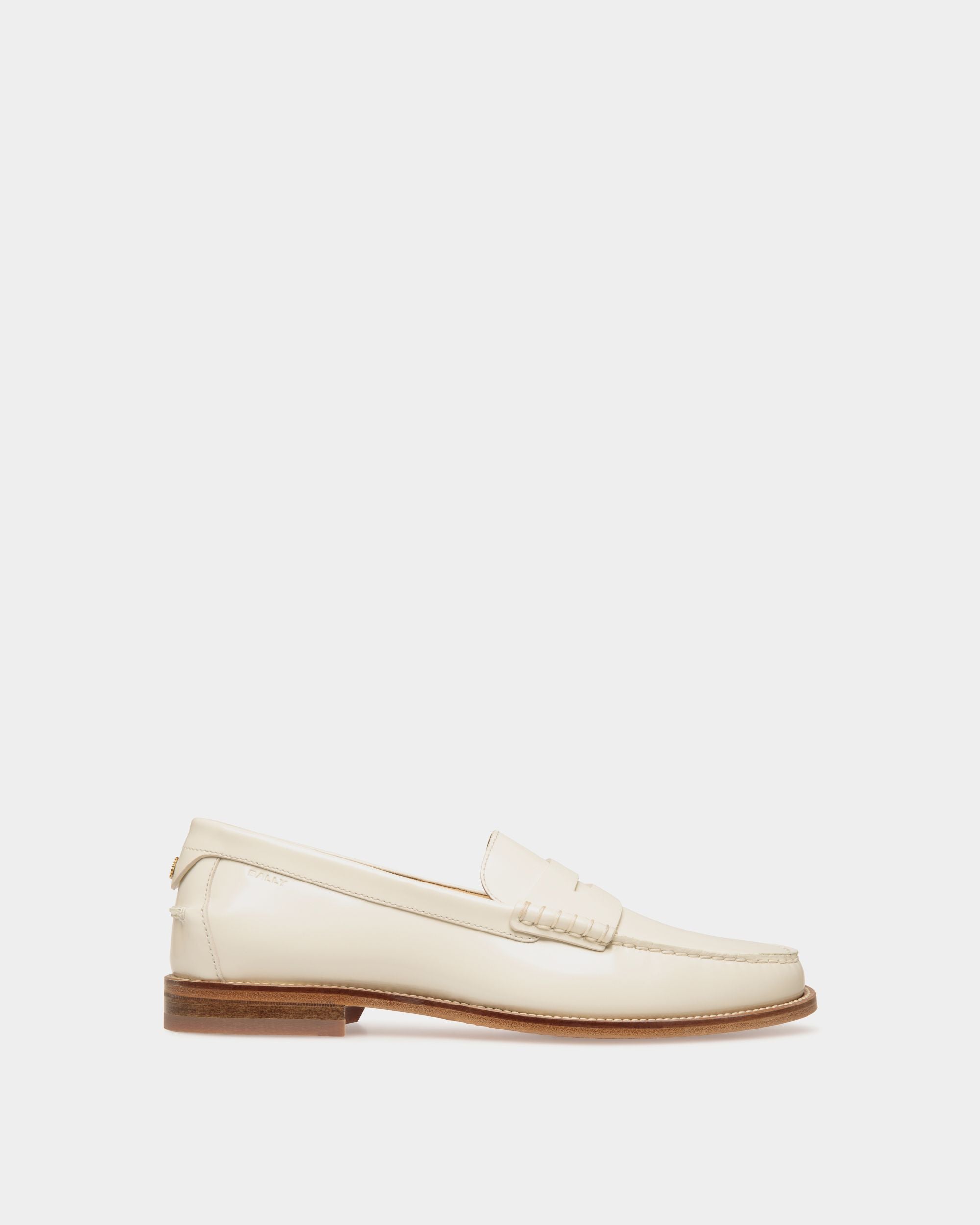 Capitol Moccasin in Ivory Leather - Damen - Bally - 01