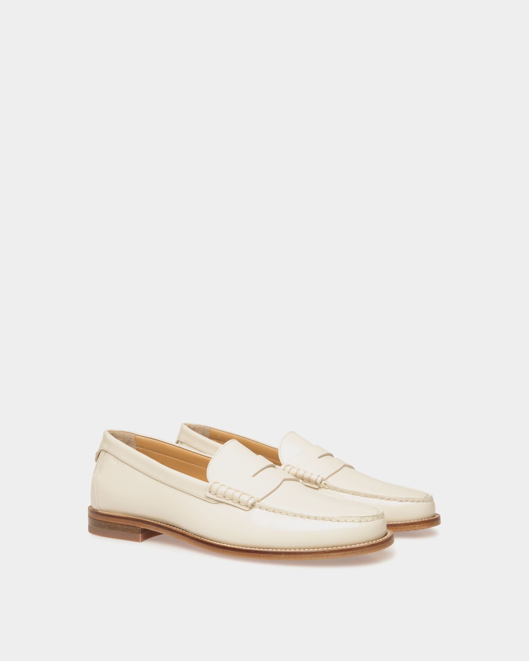 Capitol Moccasin in Ivory Leather - Damen - Bally - 03