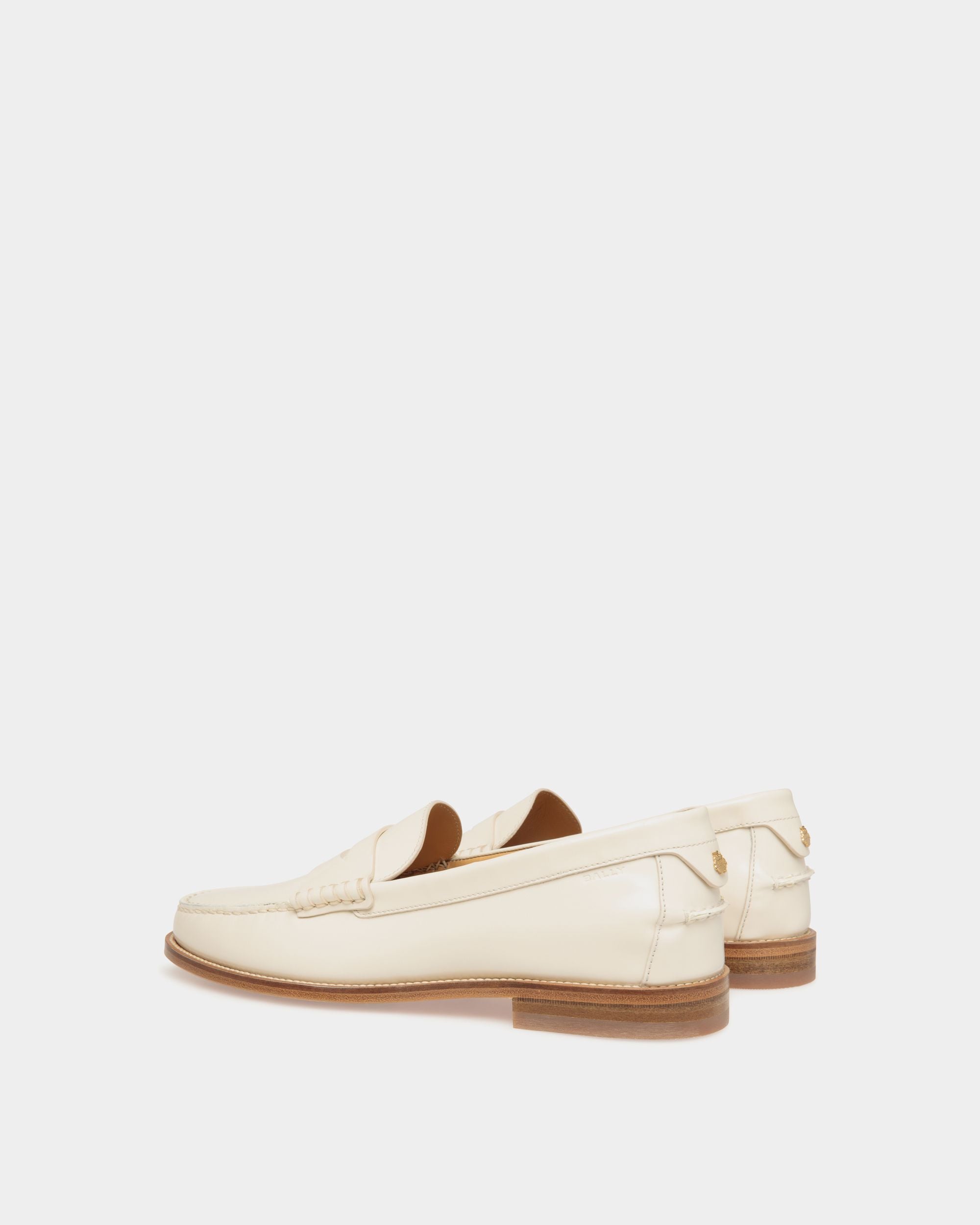 Capitol Moccasin in Ivory Leather - Damen - Bally - 04