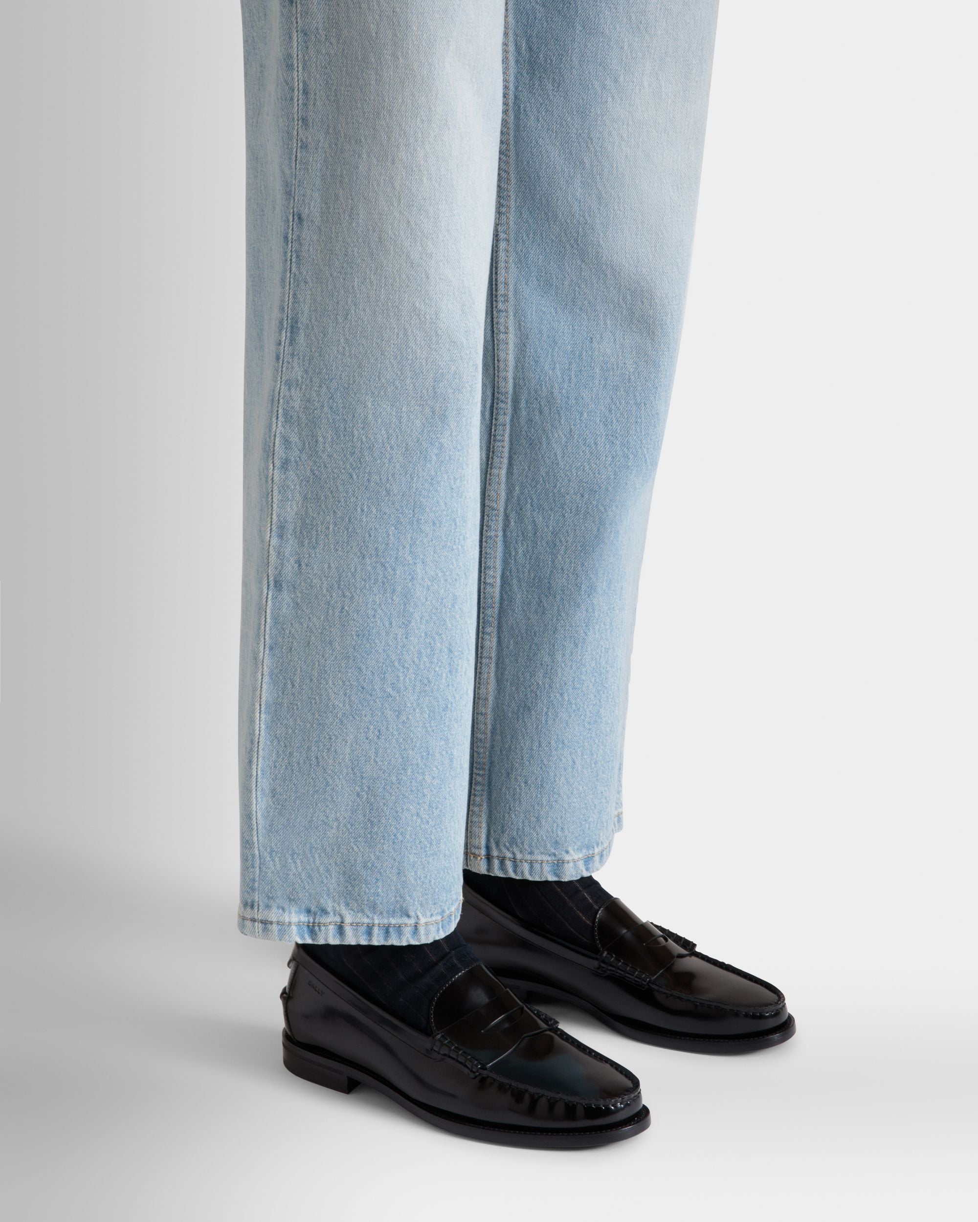 Capitol Moccasin in Black Leather - Damen - Bally - 02