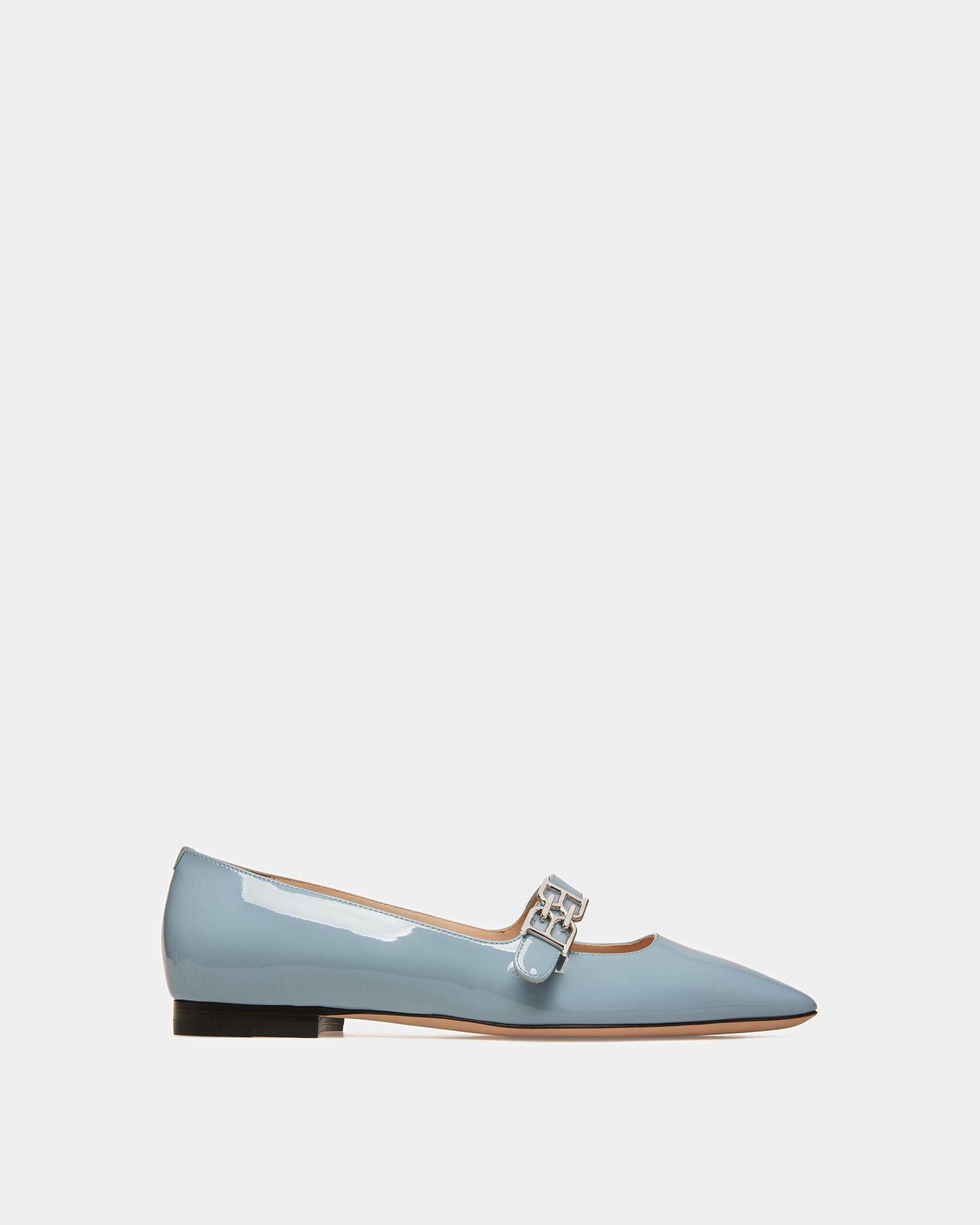 Elis Ballerina Aus Hellblau Leder - Damen - Bally - 01