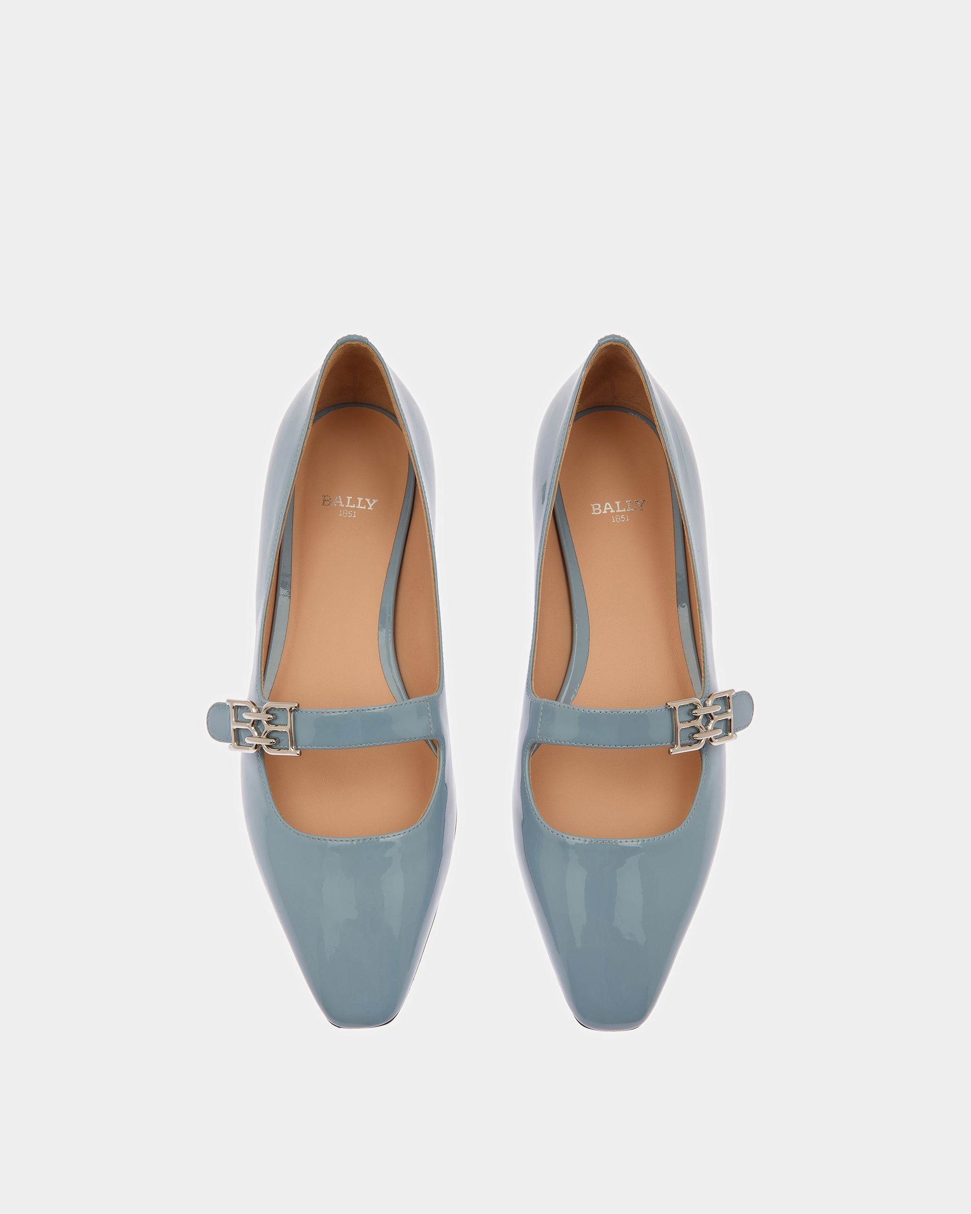 Elis Ballerina Aus Hellblau Leder - Damen - Bally - 02