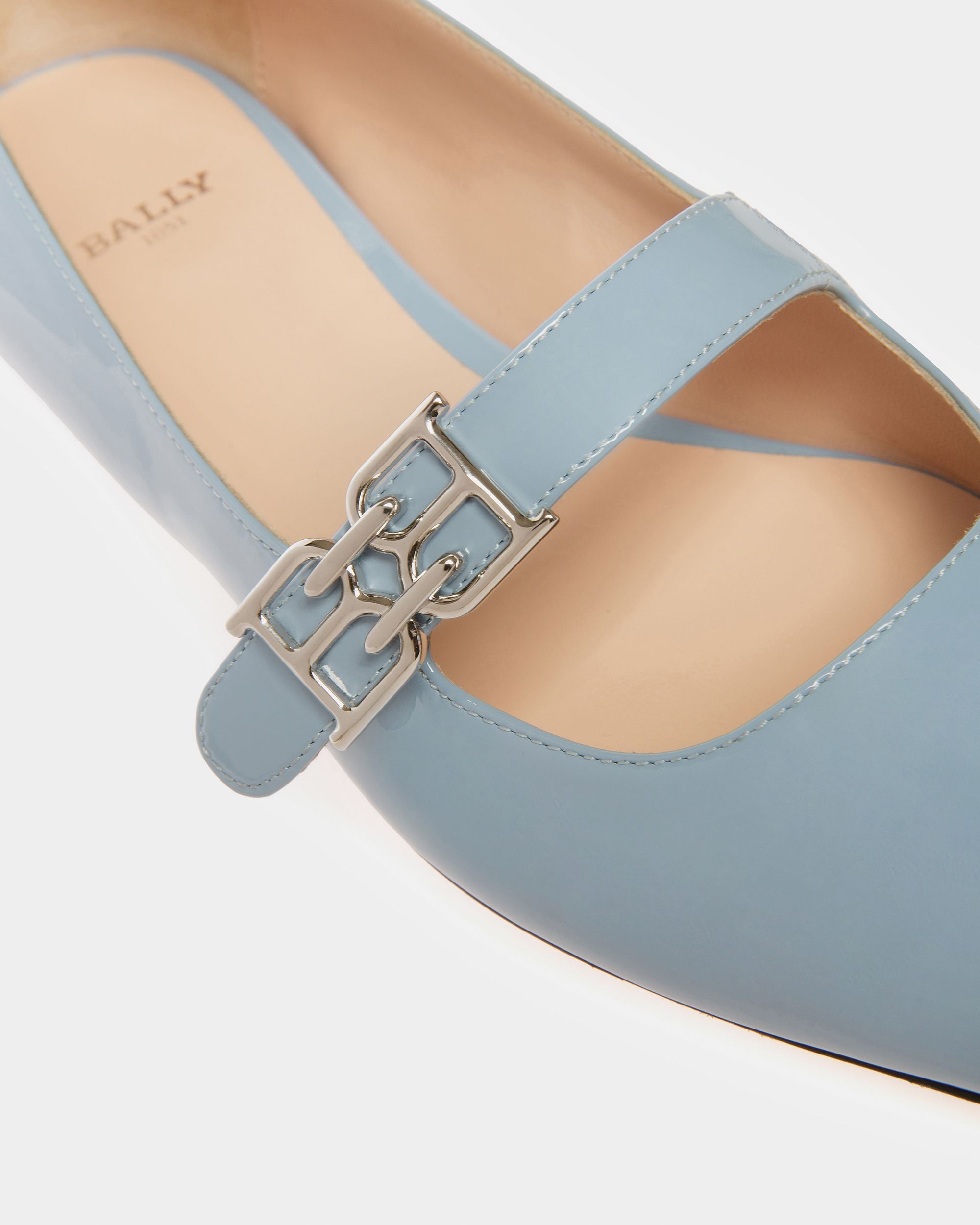 Elis Ballerina Aus Hellblau Leder - Damen - Bally - 05