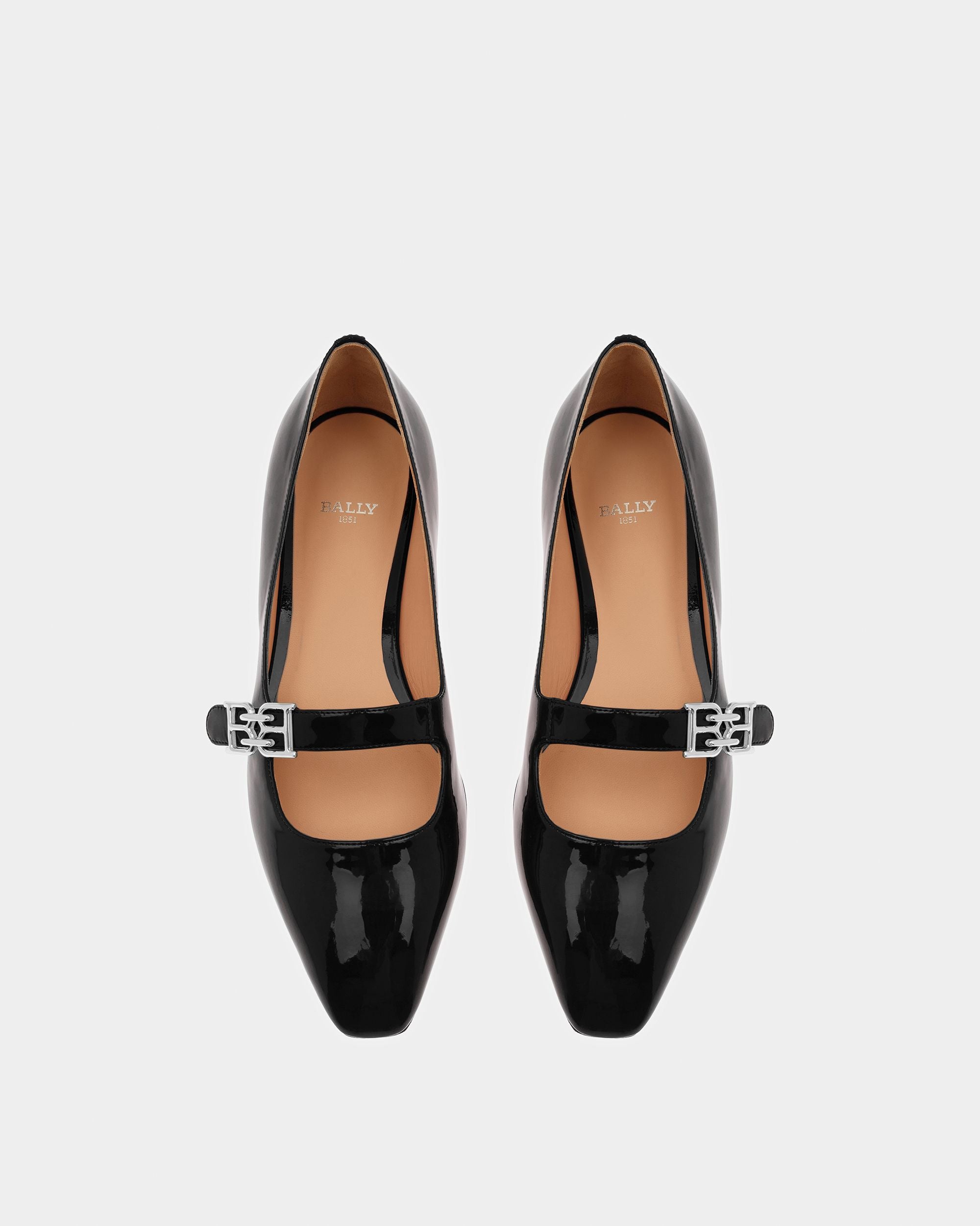 Elis Ballerina Aus Schwarz Leder - Damen - Bally - 04