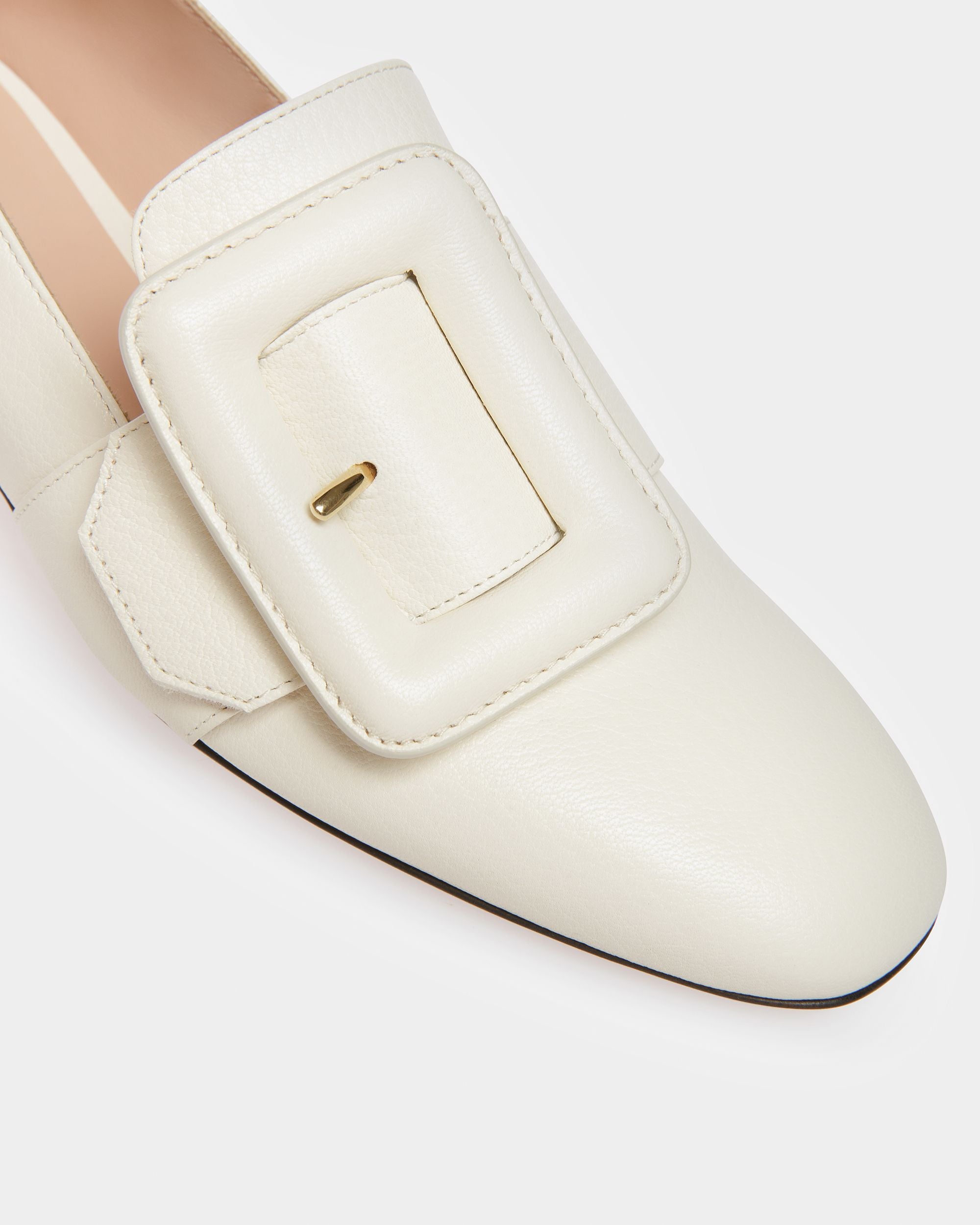 Janelle Leather Loafers In Bone - Women's - Bally - 05