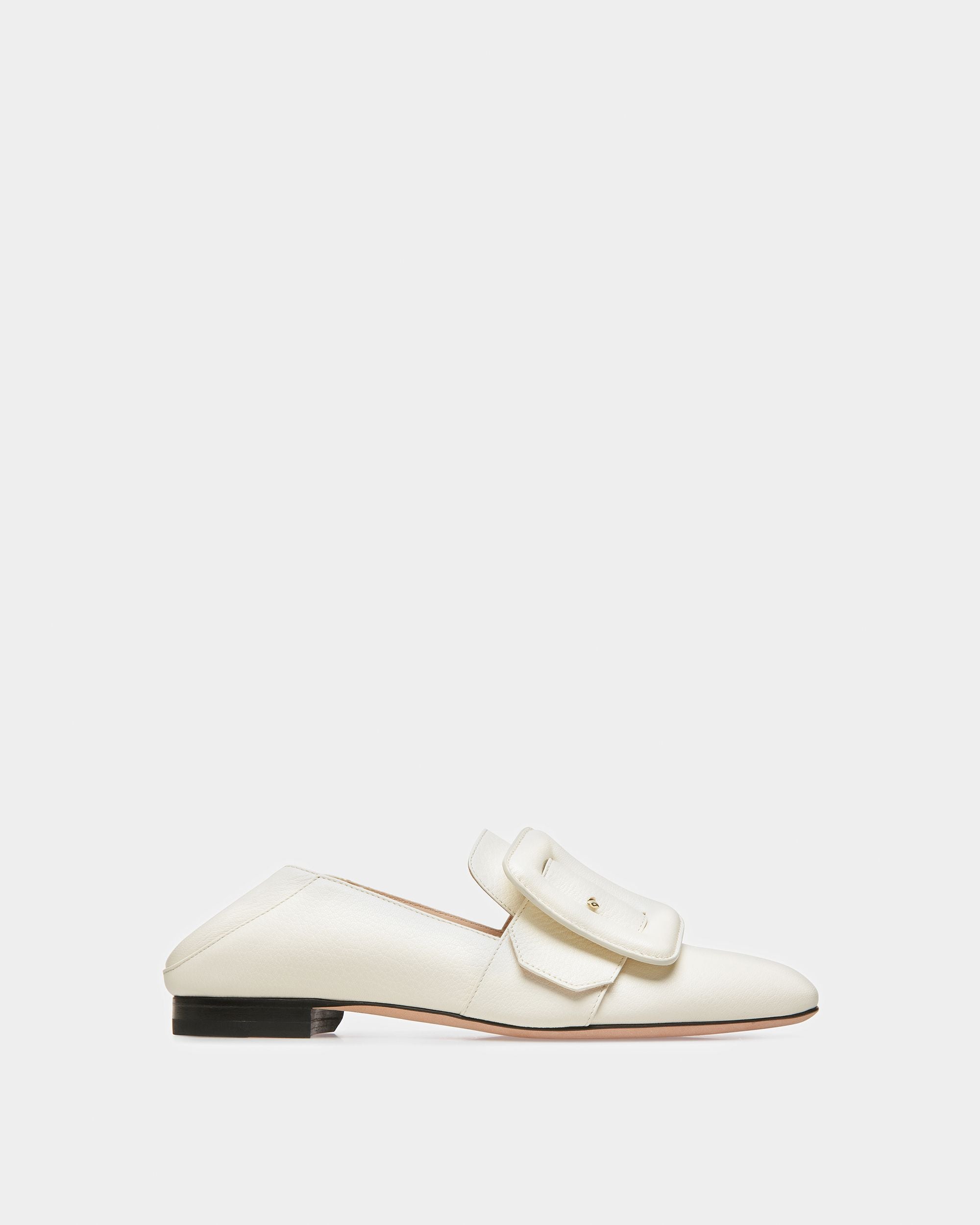 Janelle Leather Loafers In Bone - Women's - Bally - 07